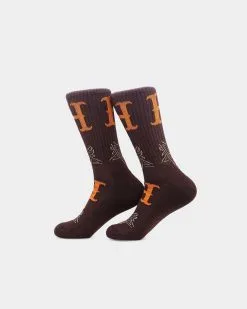HUF Duality Socks Chocolate
