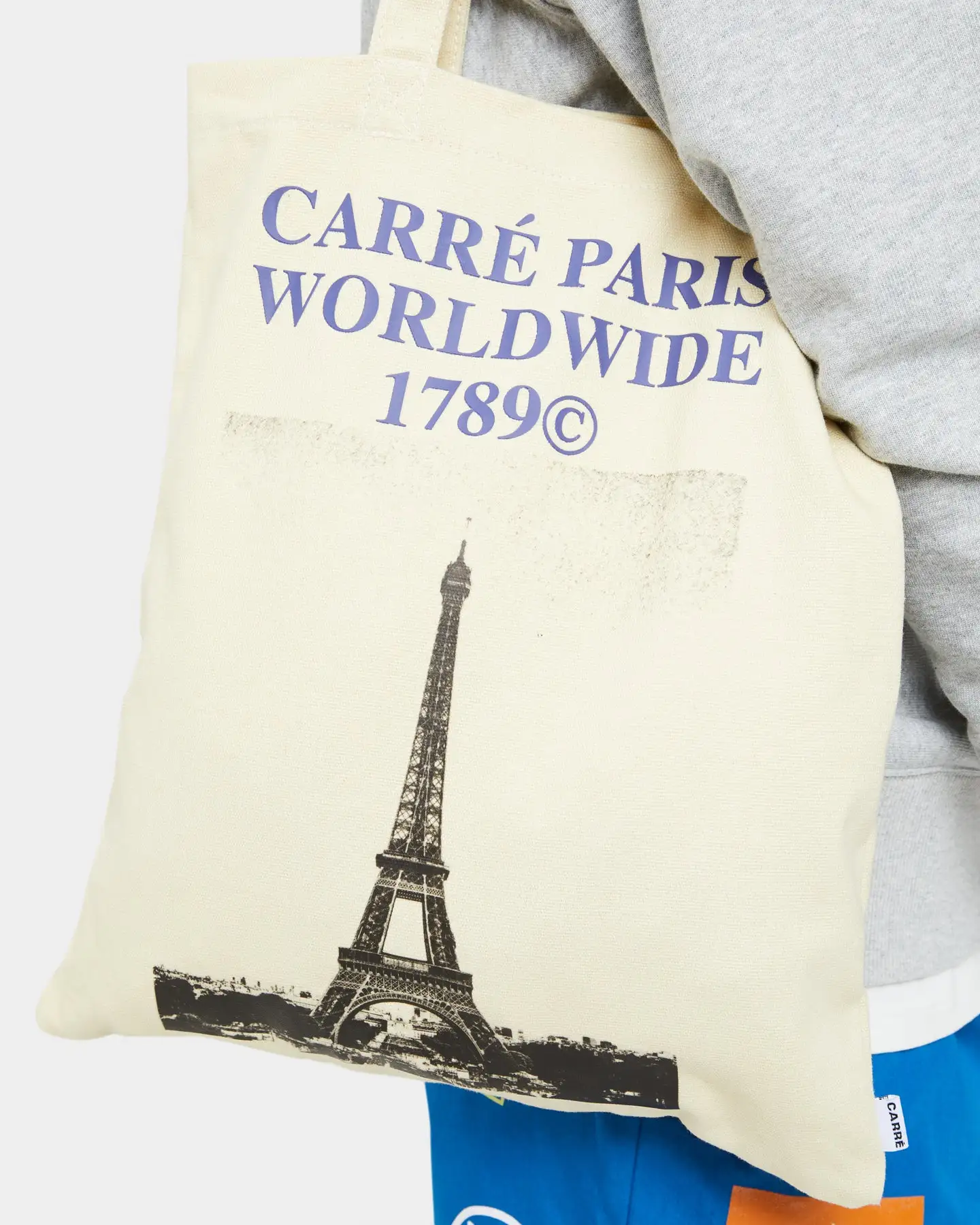 Carre Rosewide Vintage Tote Bag Off White - Image 2