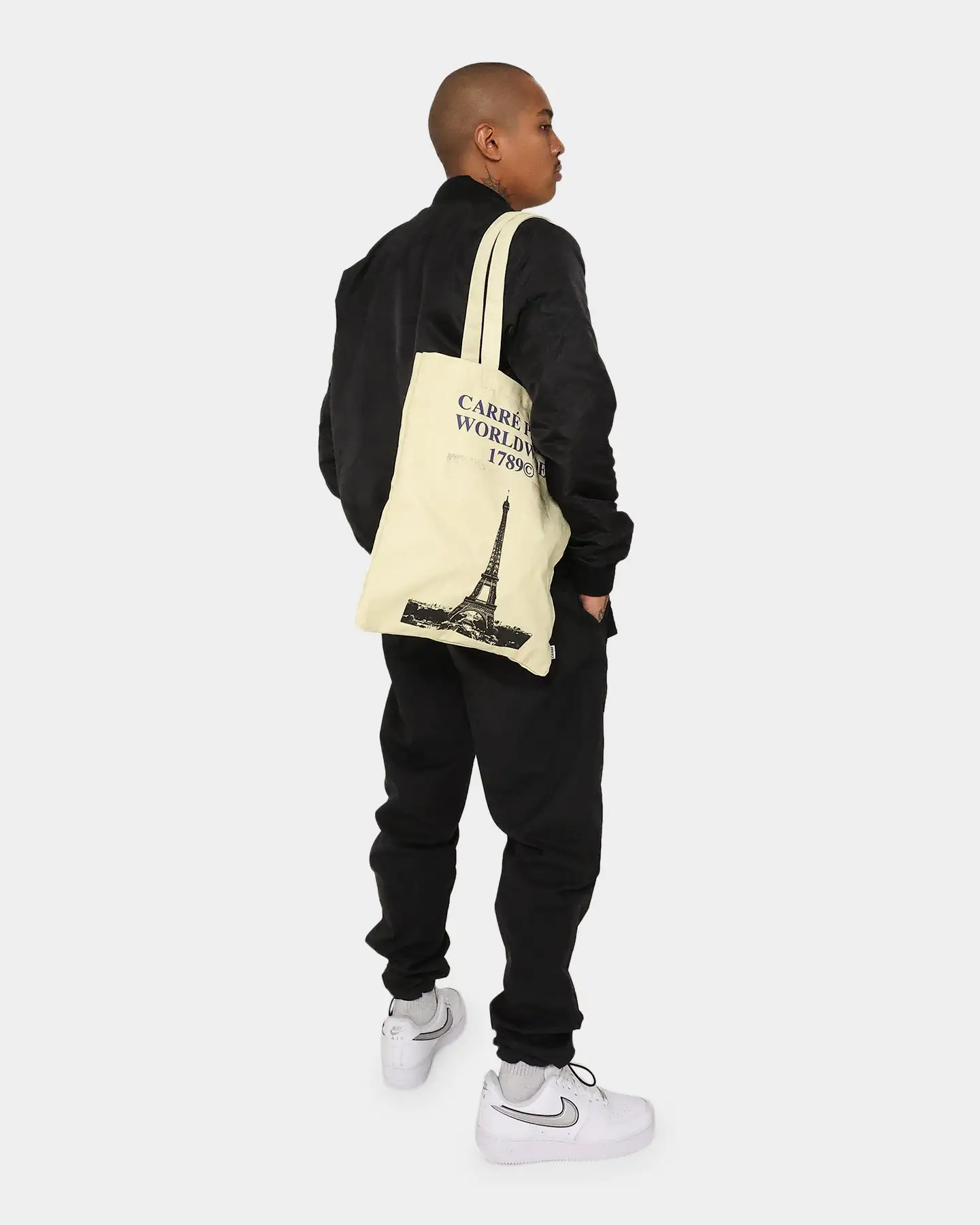 Carre Rosewide Vintage Tote Bag Off White - Image 4