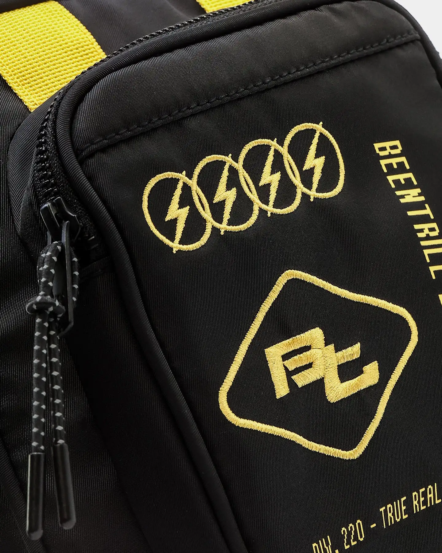 BEEN TRILL BEENTRILL Circuitry Shoulder Bag Black/Yellow - Image 5