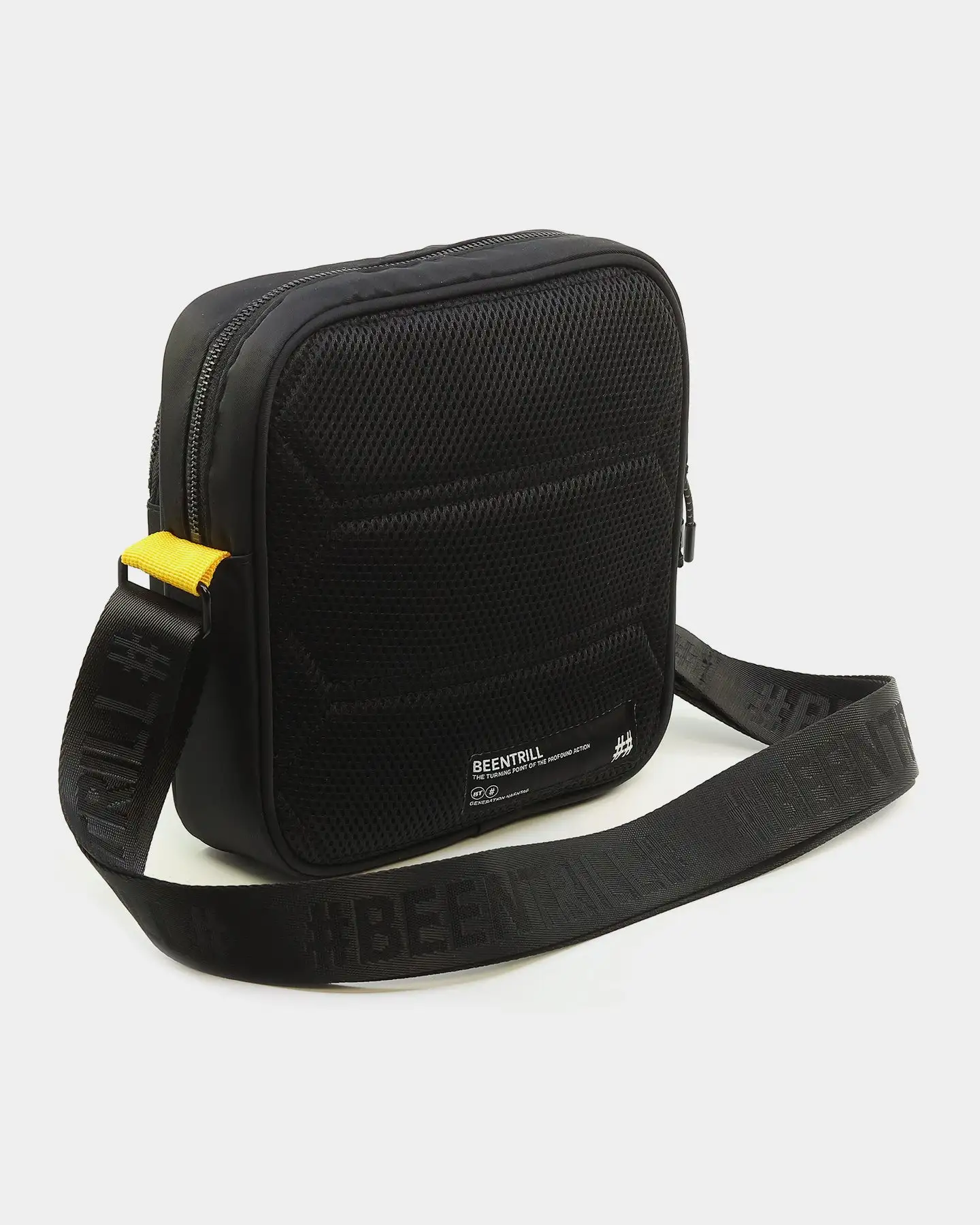 BEEN TRILL BEENTRILL Circuitry Shoulder Bag Black/Yellow - Image 6