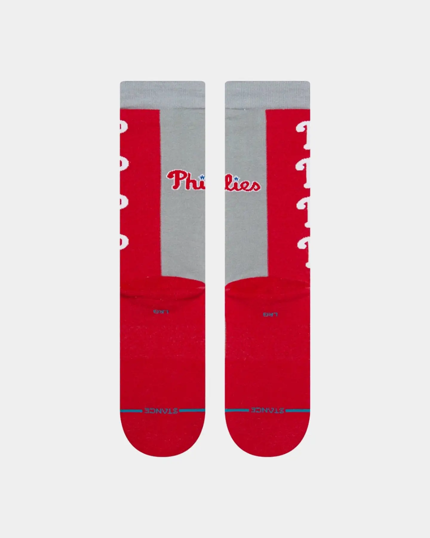 Stance Philadelphia Phillies Split Crew Socks Red - Image 4
