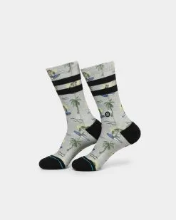Stance Surfing Monkey Socks Grey
