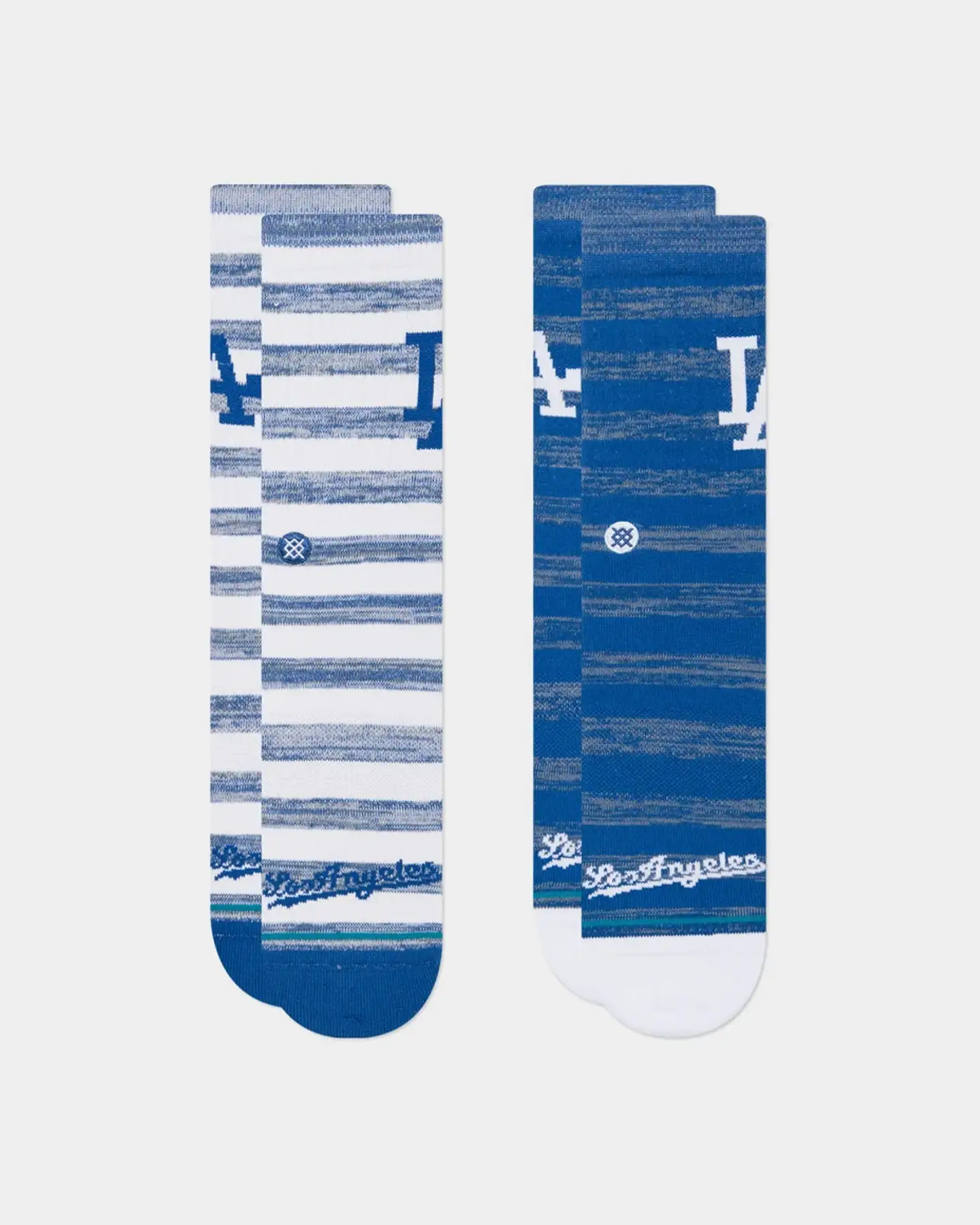 Stance X Los Angeles Dodgers Twist Crew Socks 2 Pack White - Image 2