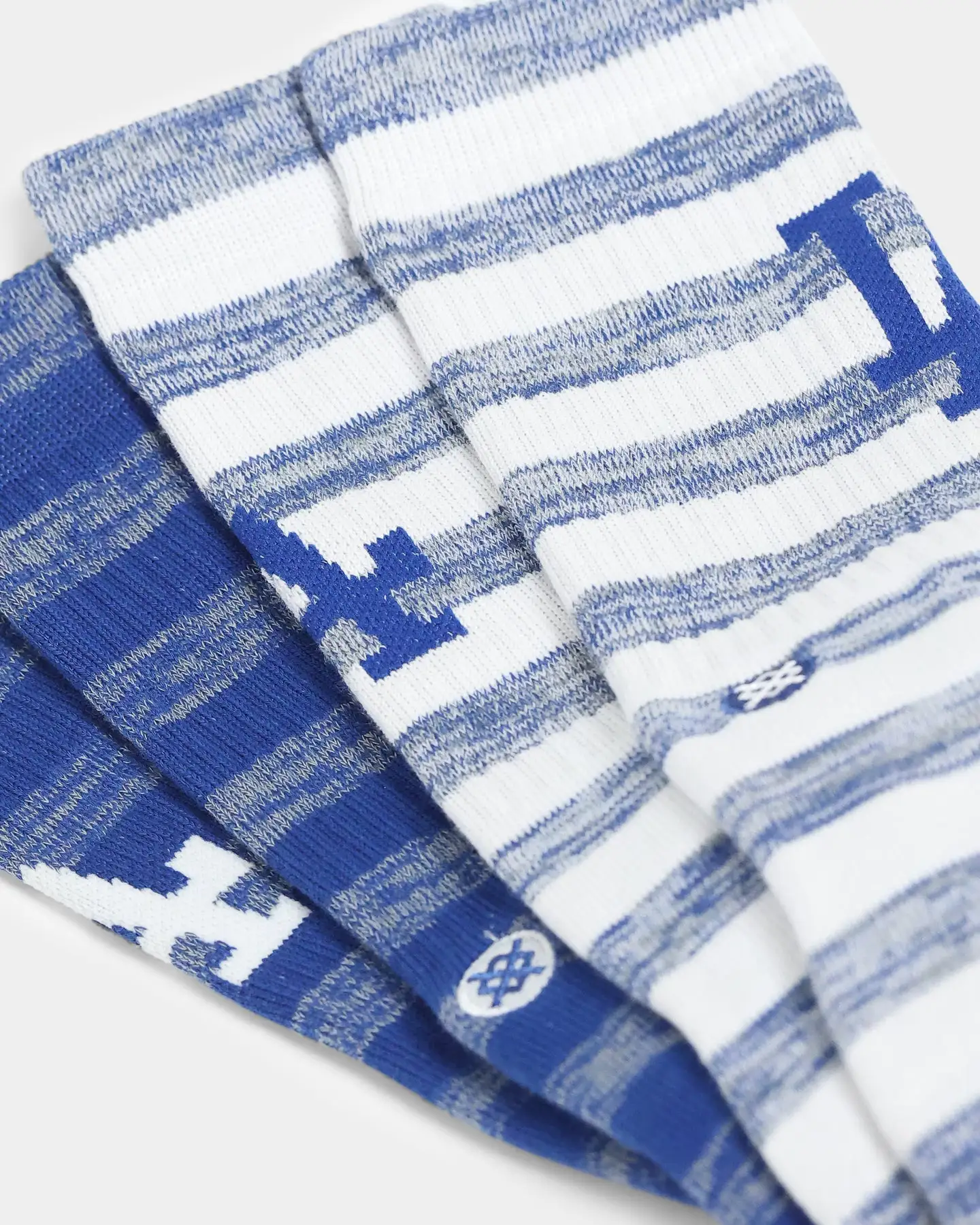 Stance X Los Angeles Dodgers Twist Crew Socks 2 Pack White - Image 5