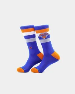 Stance New York Knicks Stripe Crew Socks Navy