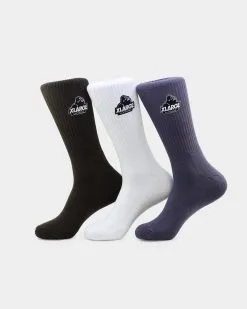 X-LARGE XLarge Slanted Logo Socks 3 Pack Multi-coloured