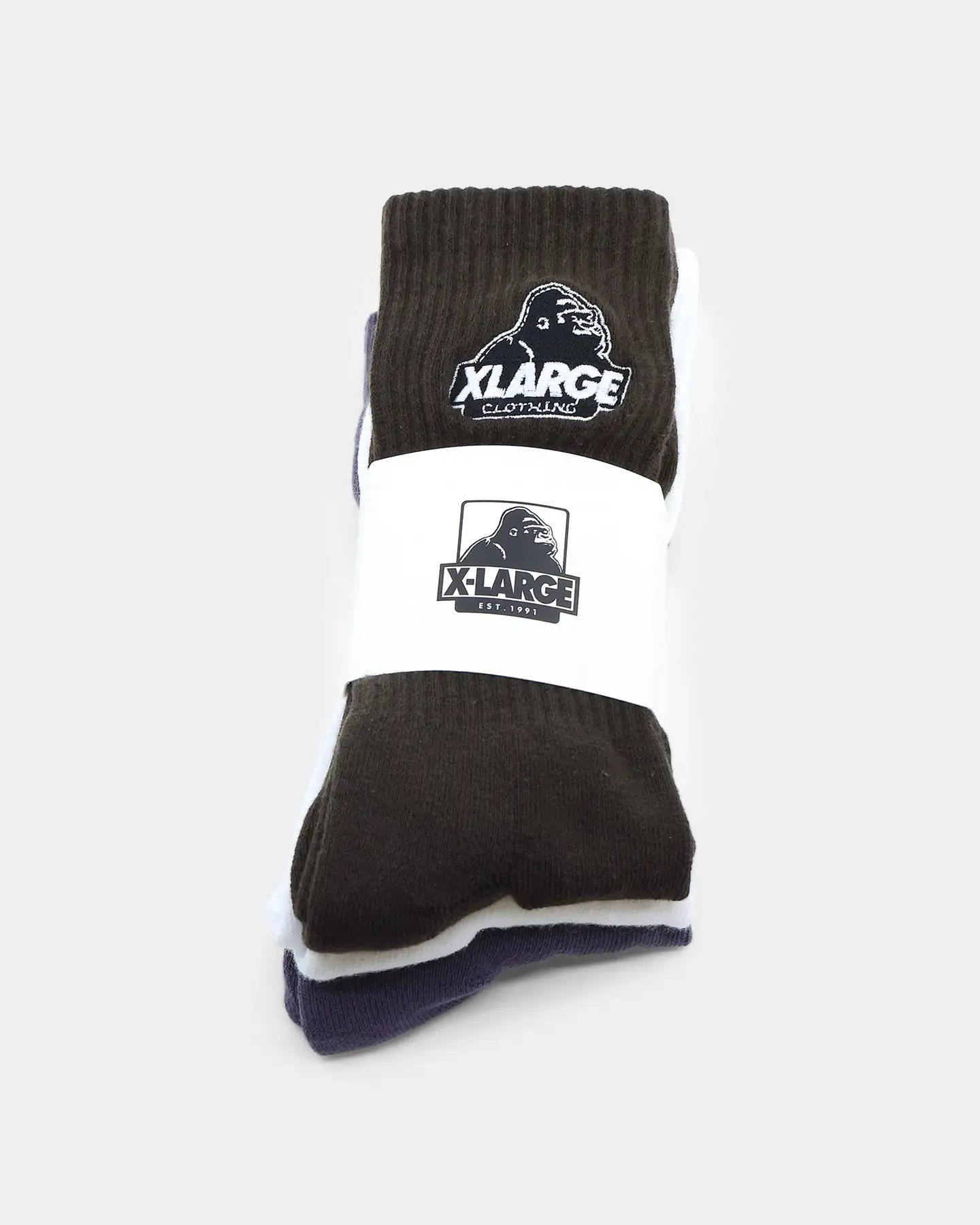 X-LARGE XLarge Slanted Logo Socks 3 Pack Multi-coloured - Image 6
