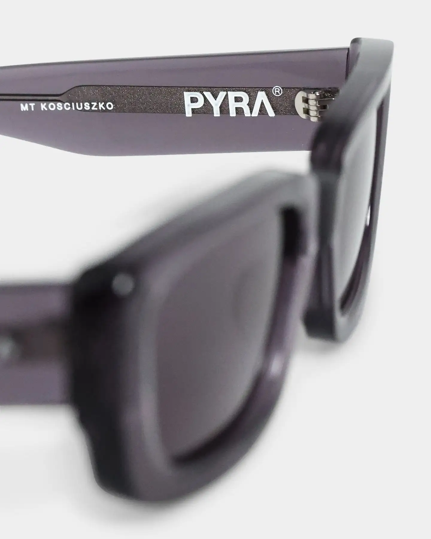 PYRA Mt Kozciuszko Sunglasses Black Marble/Blue Lens - Image 7