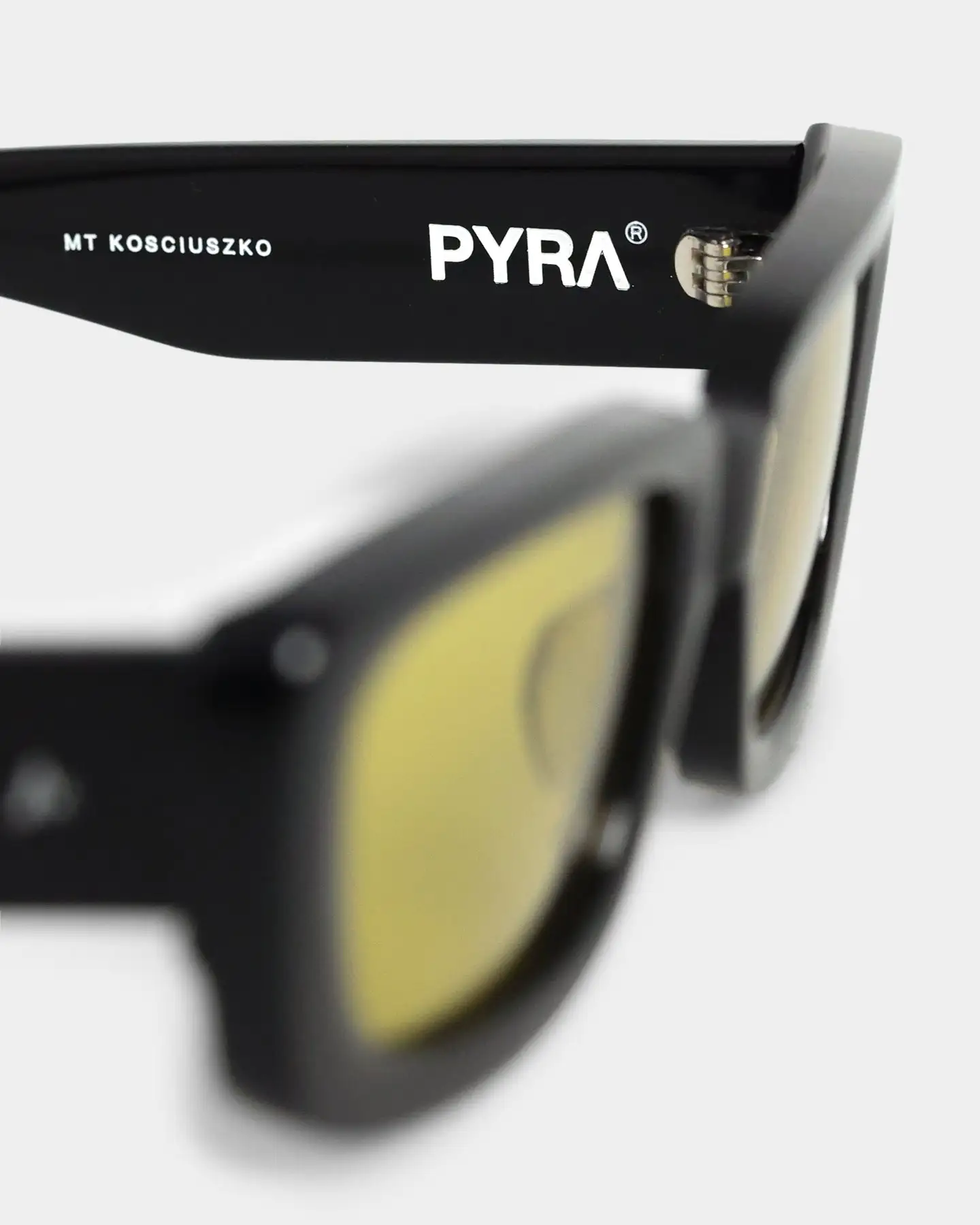 PYRA Mt Kozciuszko Sunglasses Black/Light Yellow - Image 7