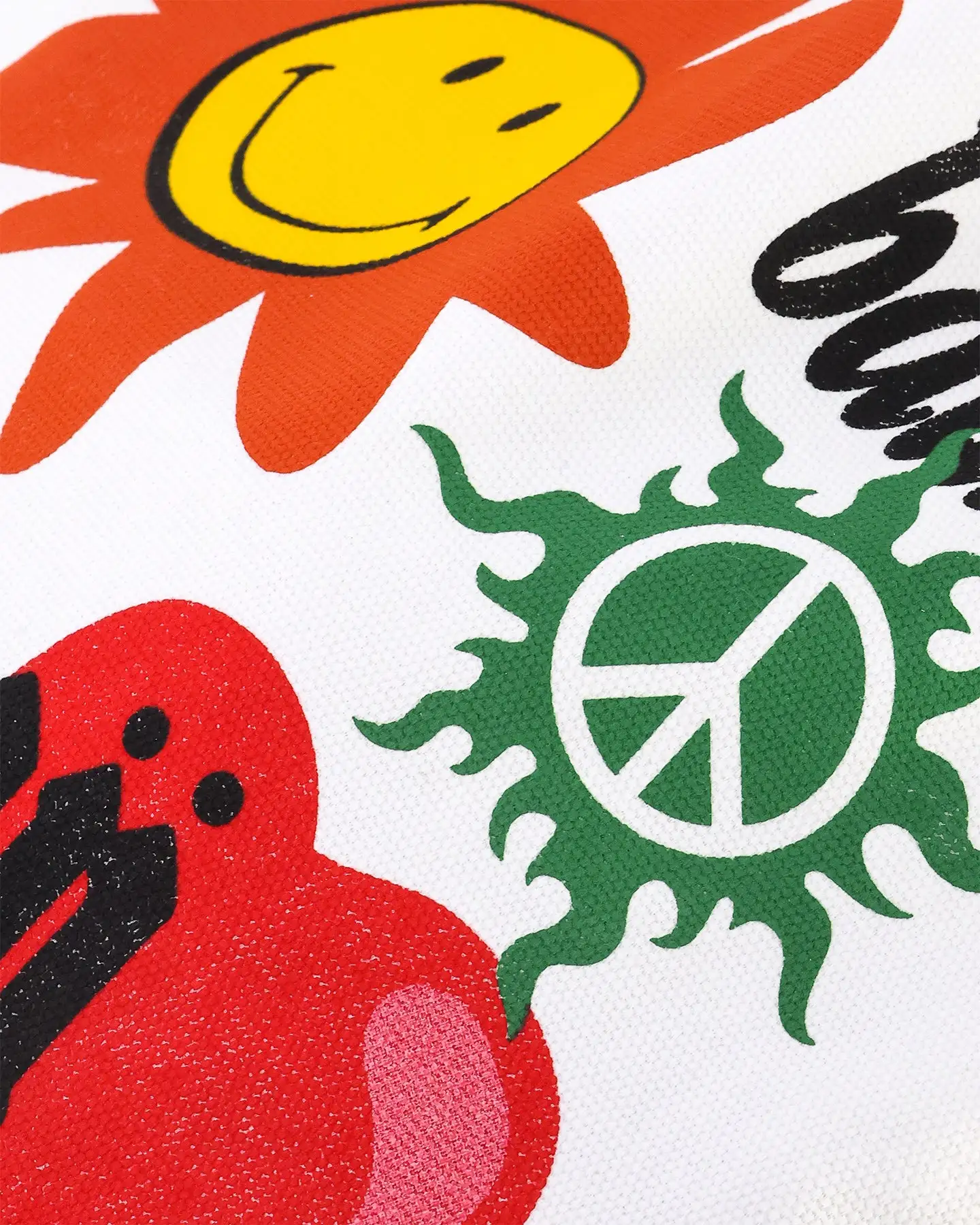 Loiter X Smiley Smiley Tote Bag White - Image 8