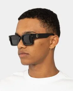 James Oro Black Icon Sunglasses Black