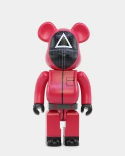 Medicom Toy Be@rbrick X Squid Games Triangle Guard 1000% Figure Red/Black