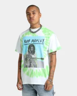 Bob Marley Photo Tie Dye T-Shirt White