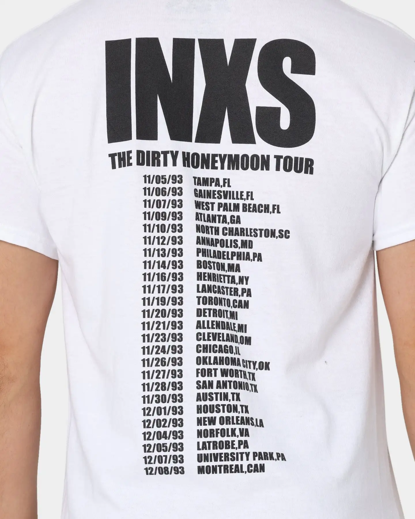 INXS The Dirty Honeymoon Tour T-Shirt White - Image 5