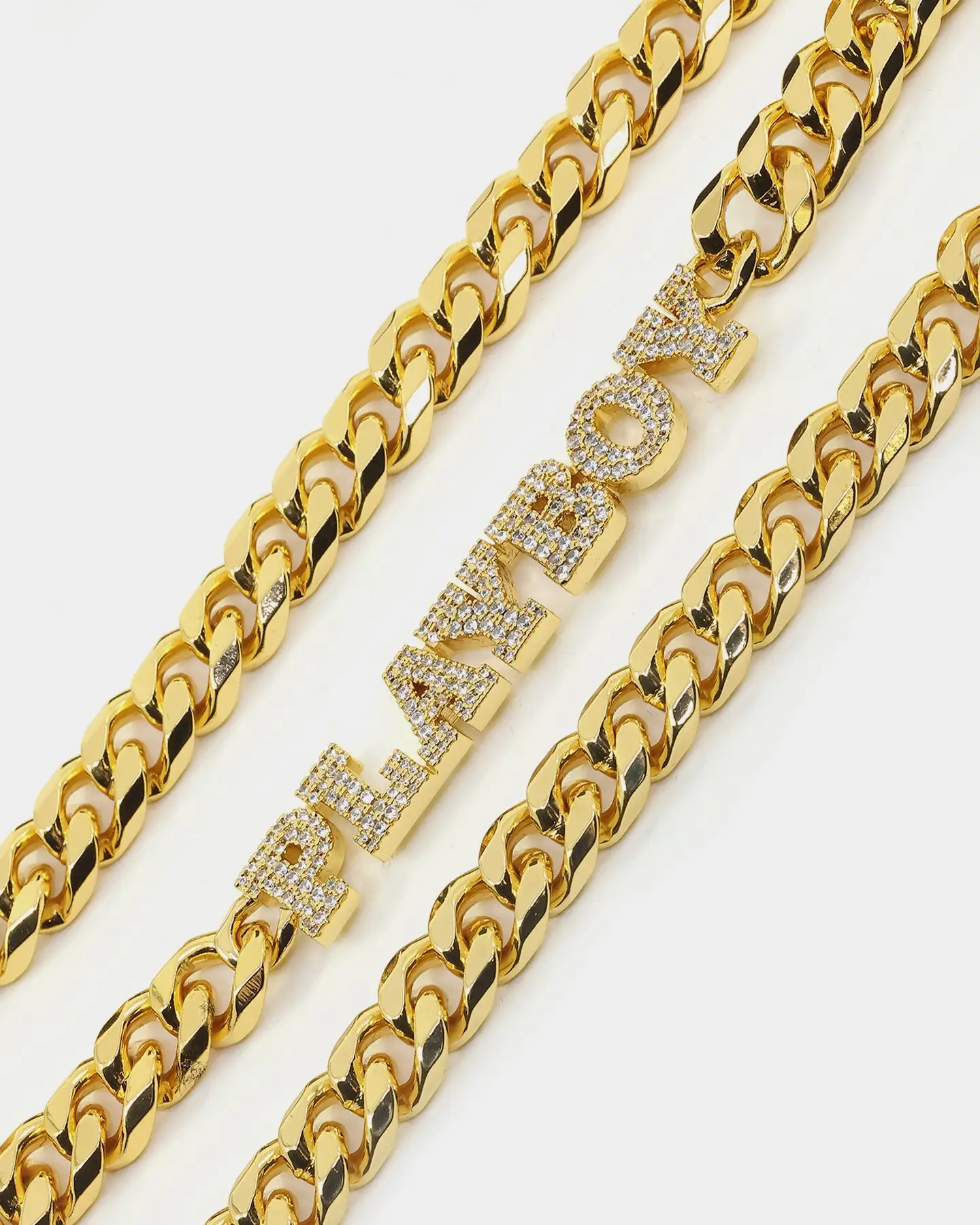 Playboy PB Iced Choker 10mm Chain Gold - Image 5