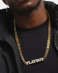 Playboy PB Iced Choker 10mm Chain Gold