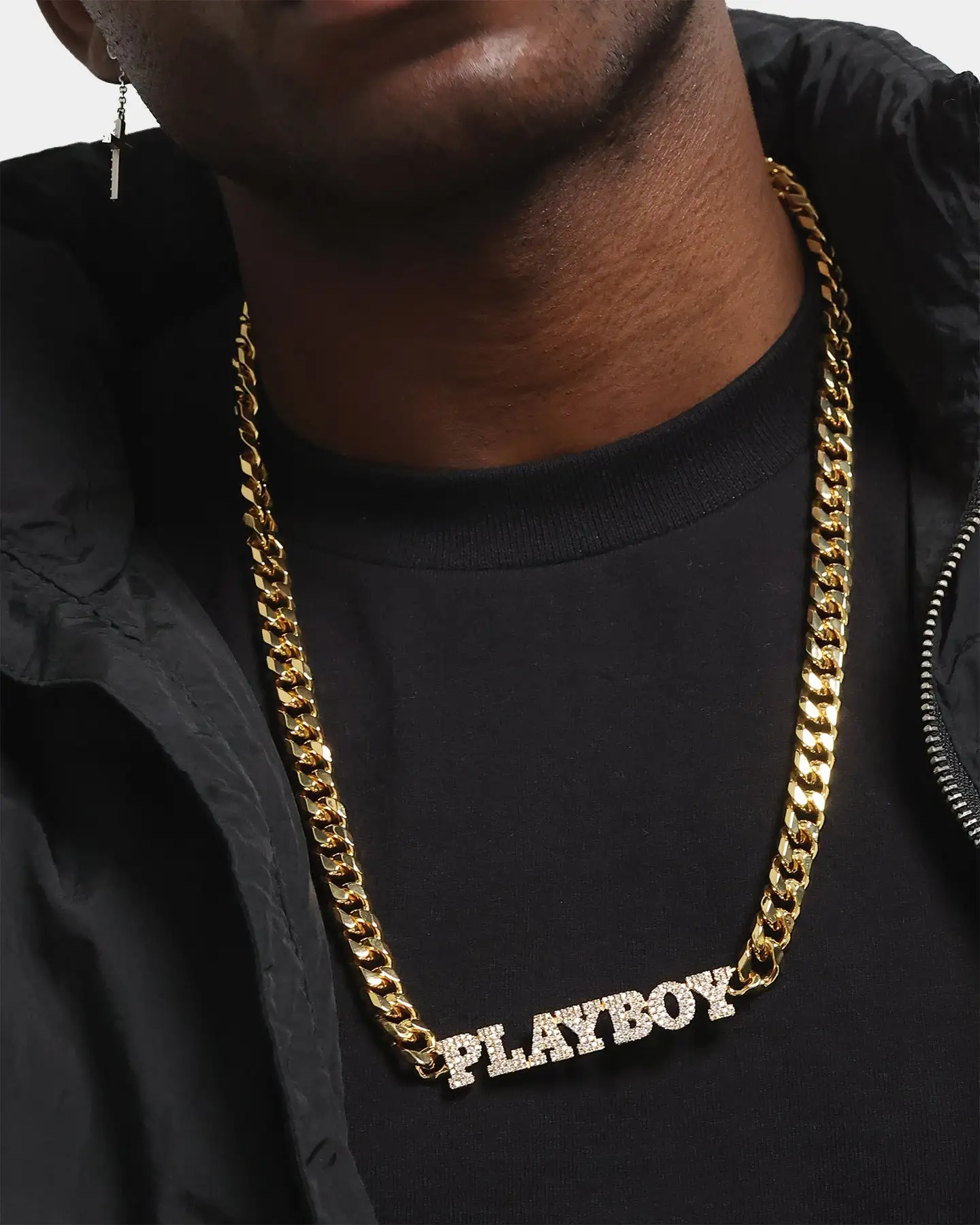 Playboy PB Iced Choker 10mm Chain Gold