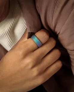 Guess Mainline 8MM X 21MM 4G Pattern Ring Iridescent