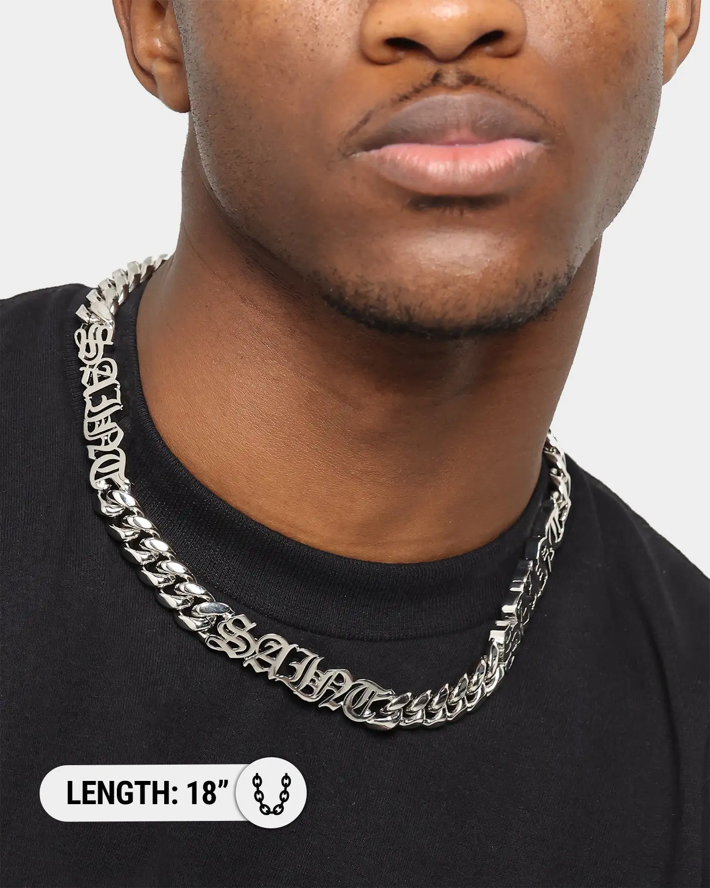 Saint Morta The 3 Saints Chain Necklace White Gold - Image 3