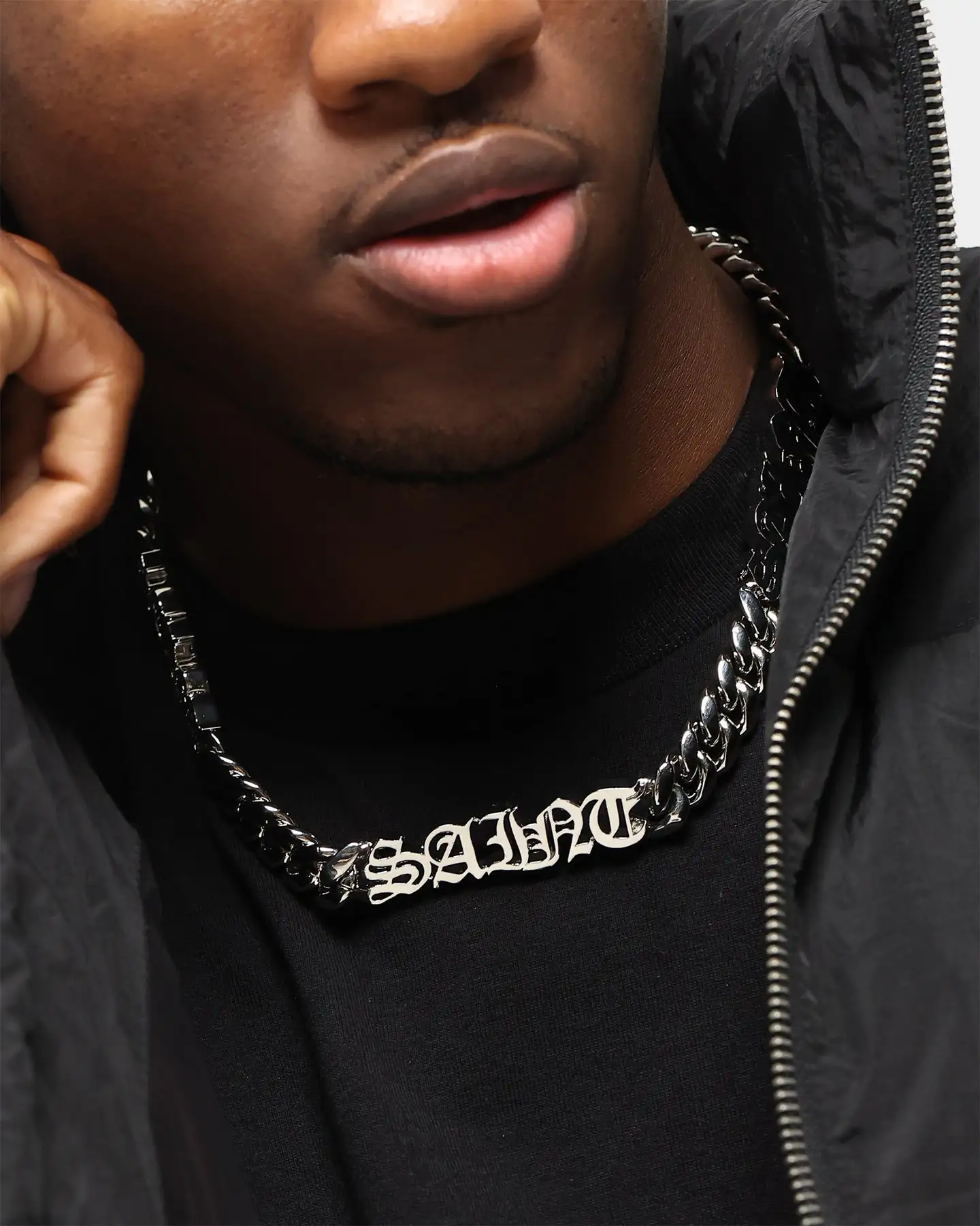 Saint Morta The 3 Saints Chain Necklace White Gold