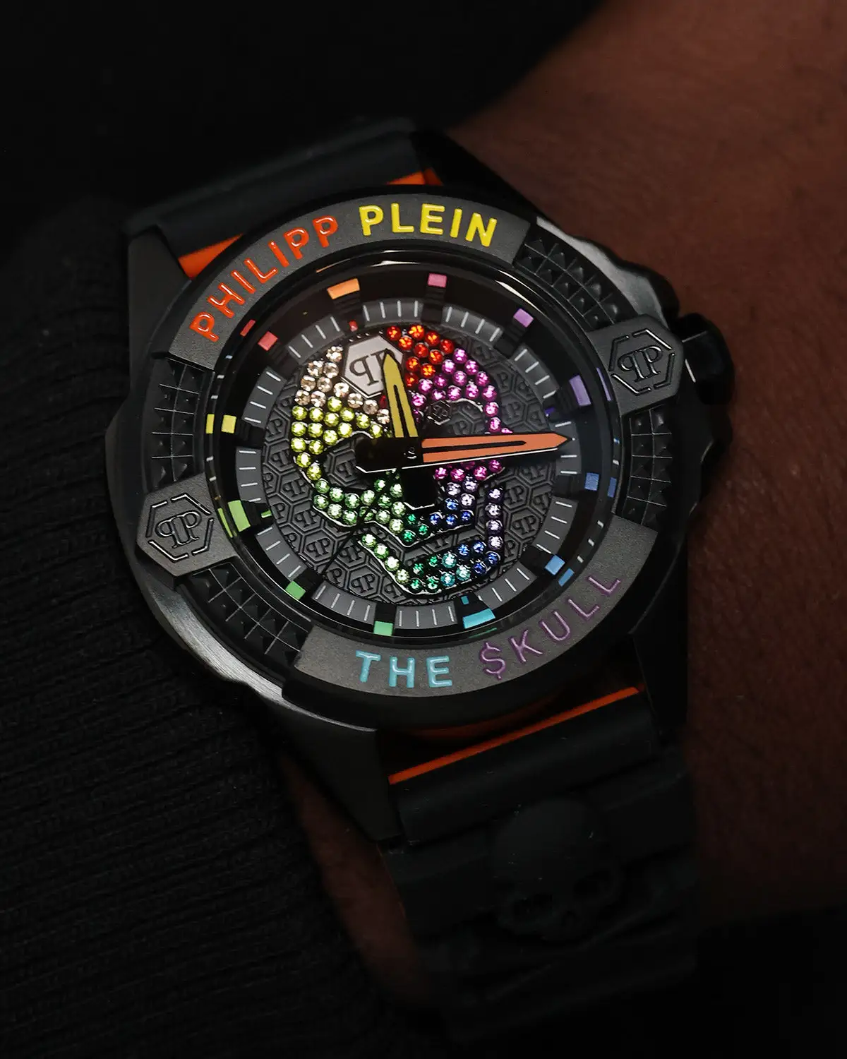 Philipp Plein The $kull Crystal Watch Black/Rainbow