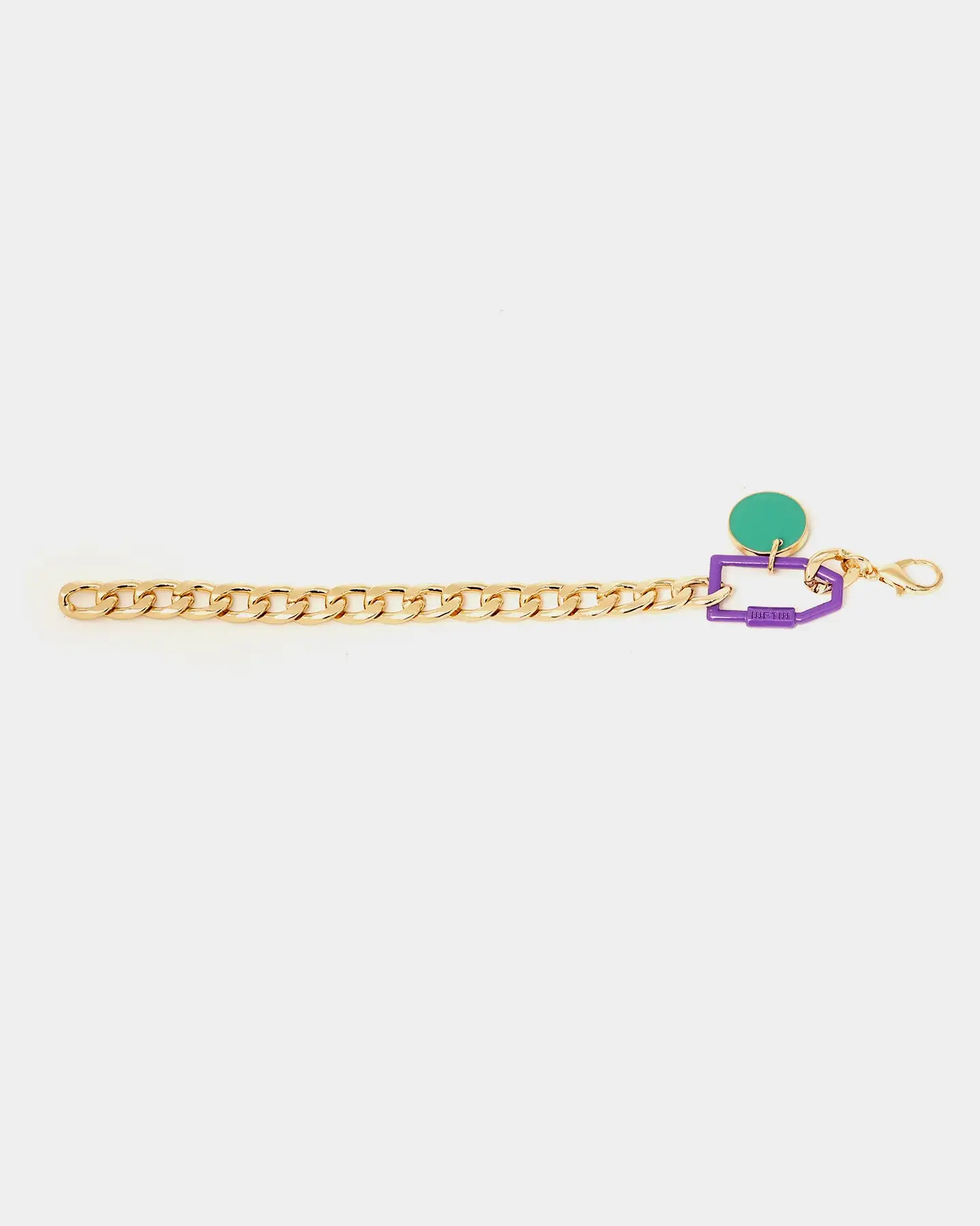 Wild For The Weekend Slam Dunk Basketball Bracelet Gold/Purple/Teal - Image 5