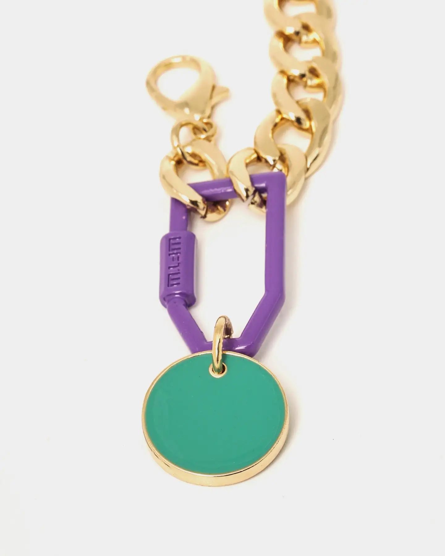 Wild For The Weekend Slam Dunk Basketball Bracelet Gold/Purple/Teal - Image 7