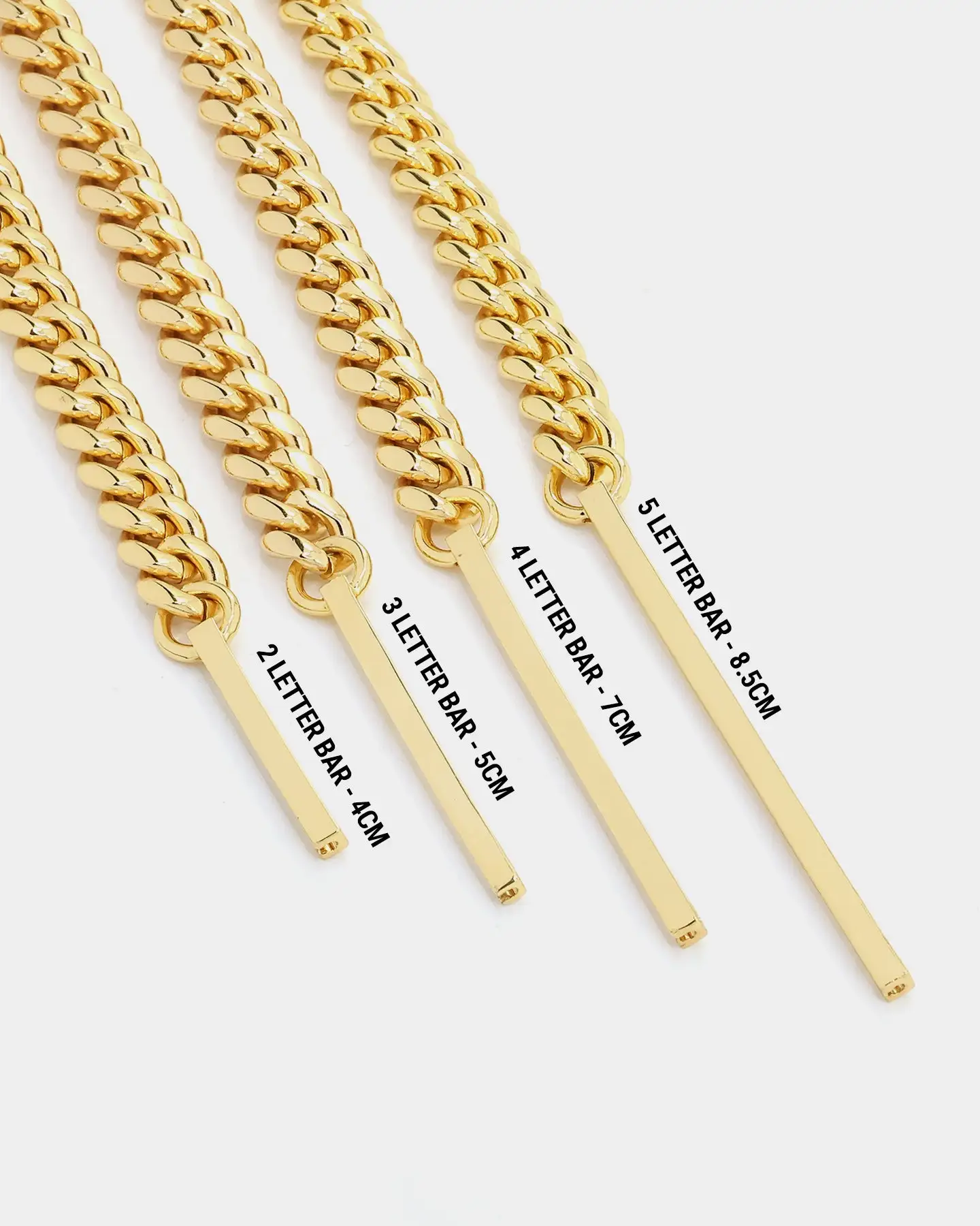 Saint Morta Custom Alpha 5 Letter Chain Gold - Image 14