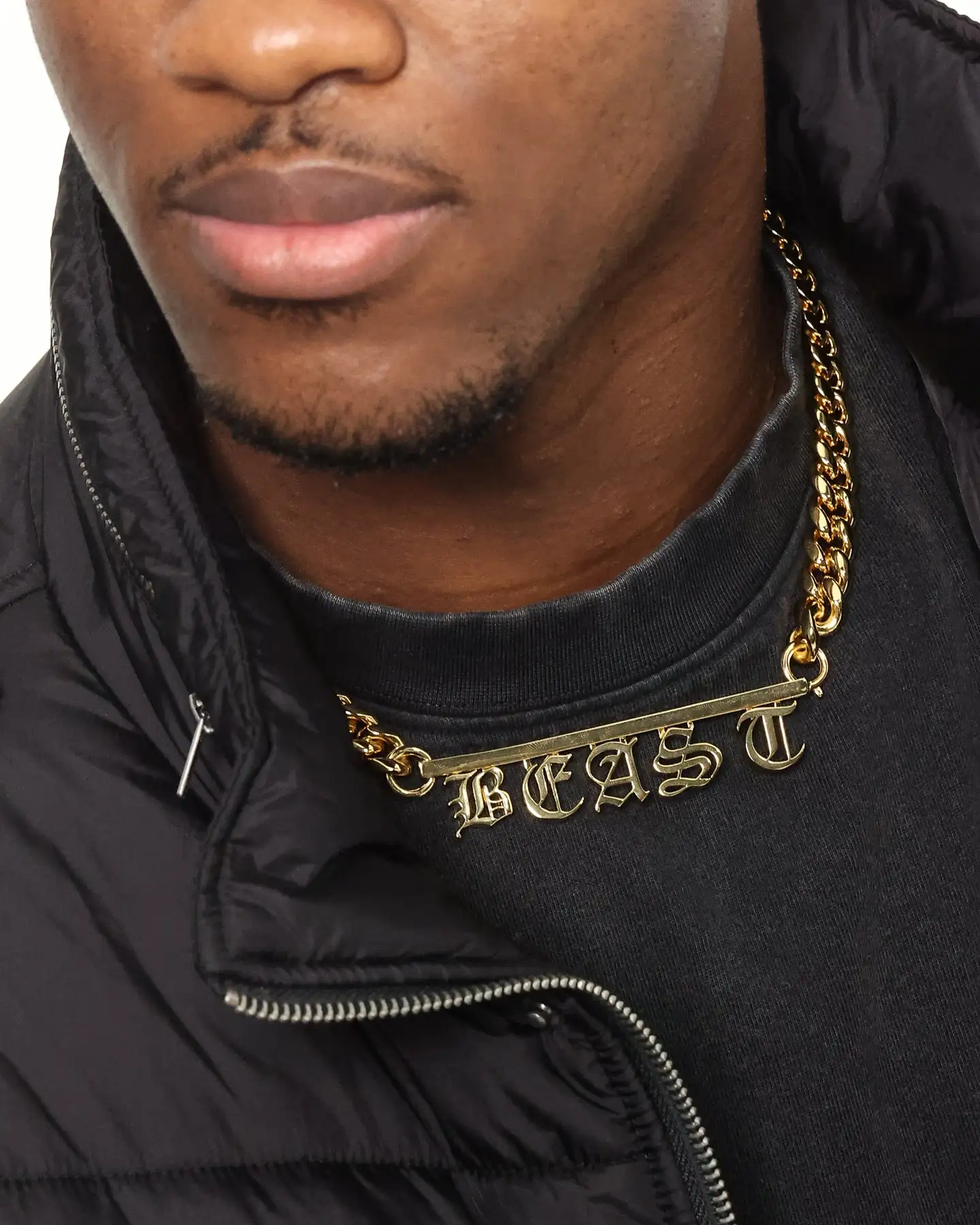 Saint Morta Custom Alpha 5 Letter Chain Gold - Image 5