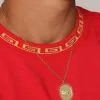 Last Kings Regalia Monogram Necklace Gold/Red