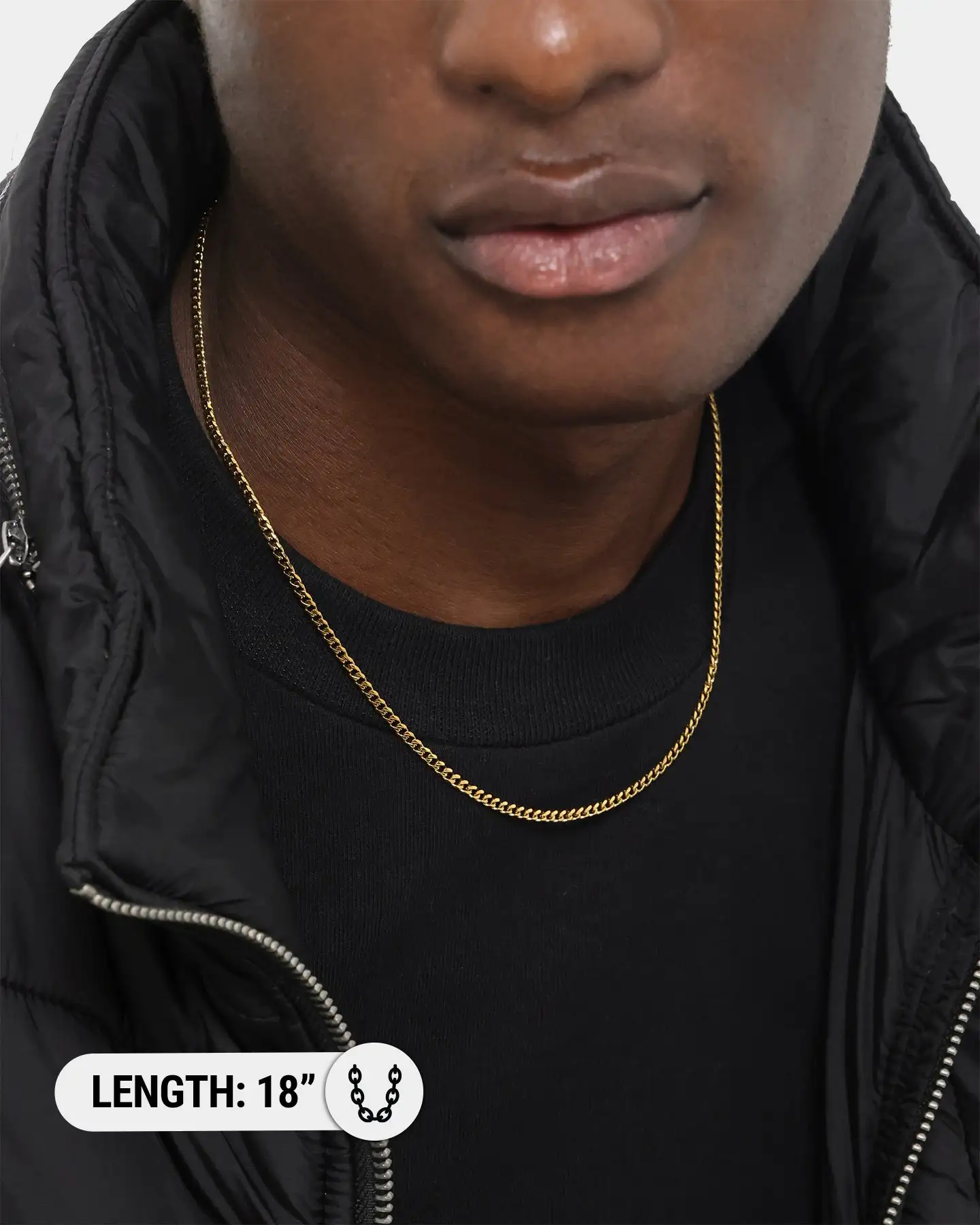 NXS 2.7MM Diamond Cut Curb Chain Gold - Image 3