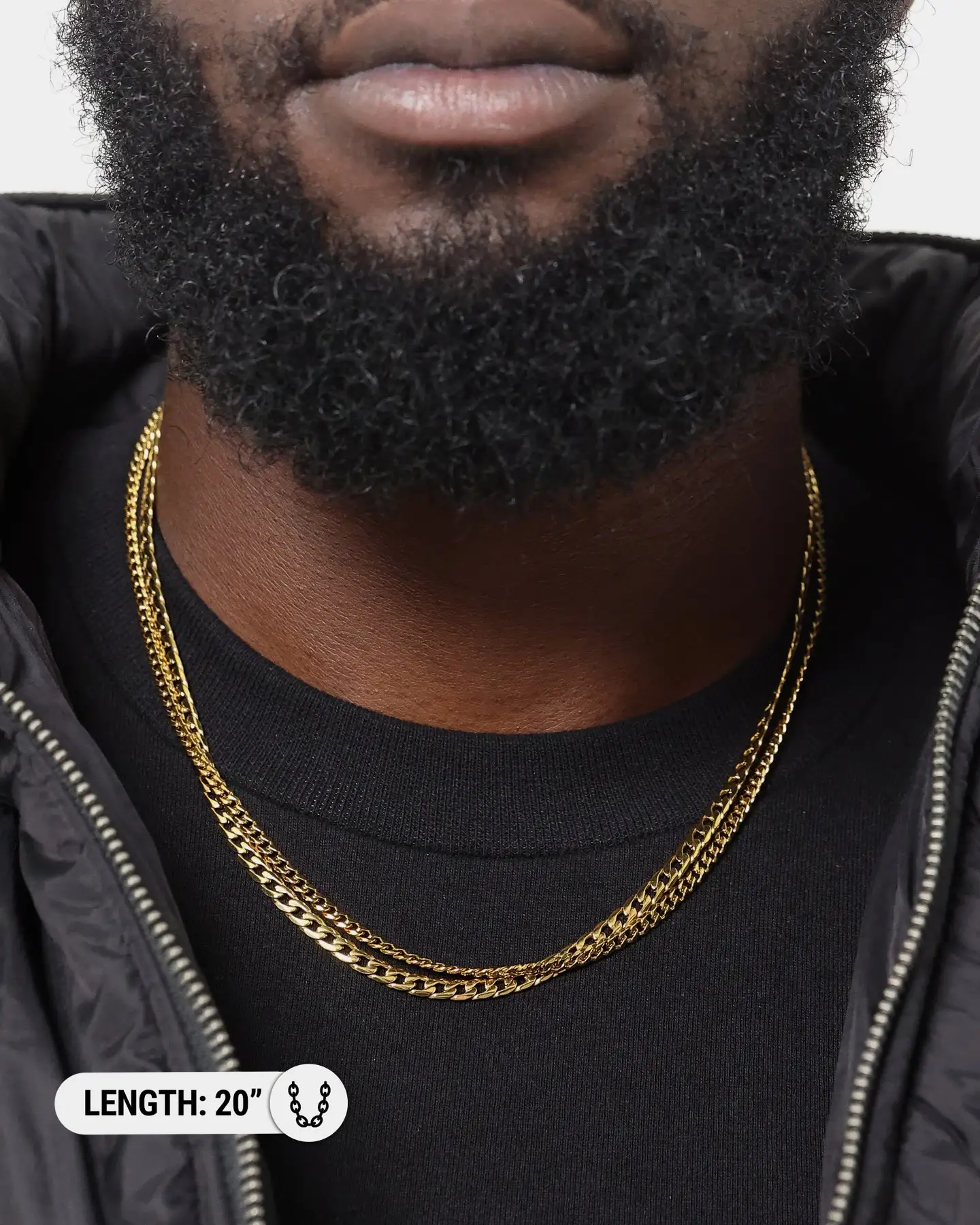 NXS Diamond Cut Curb Set Gold - Image 3