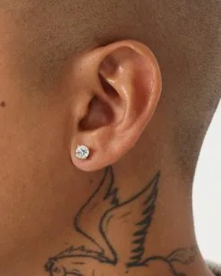 NXS Round Cut Earrings Gold