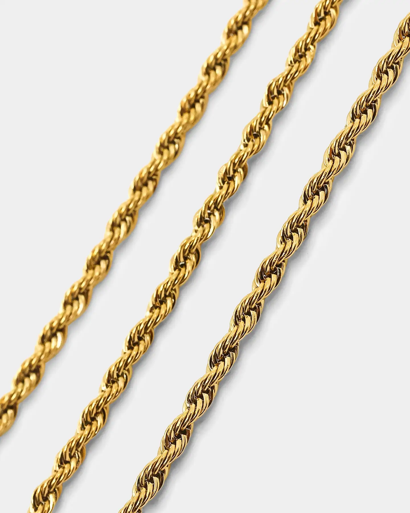 NXS 2mm Rope Necklace Gold - Image 8