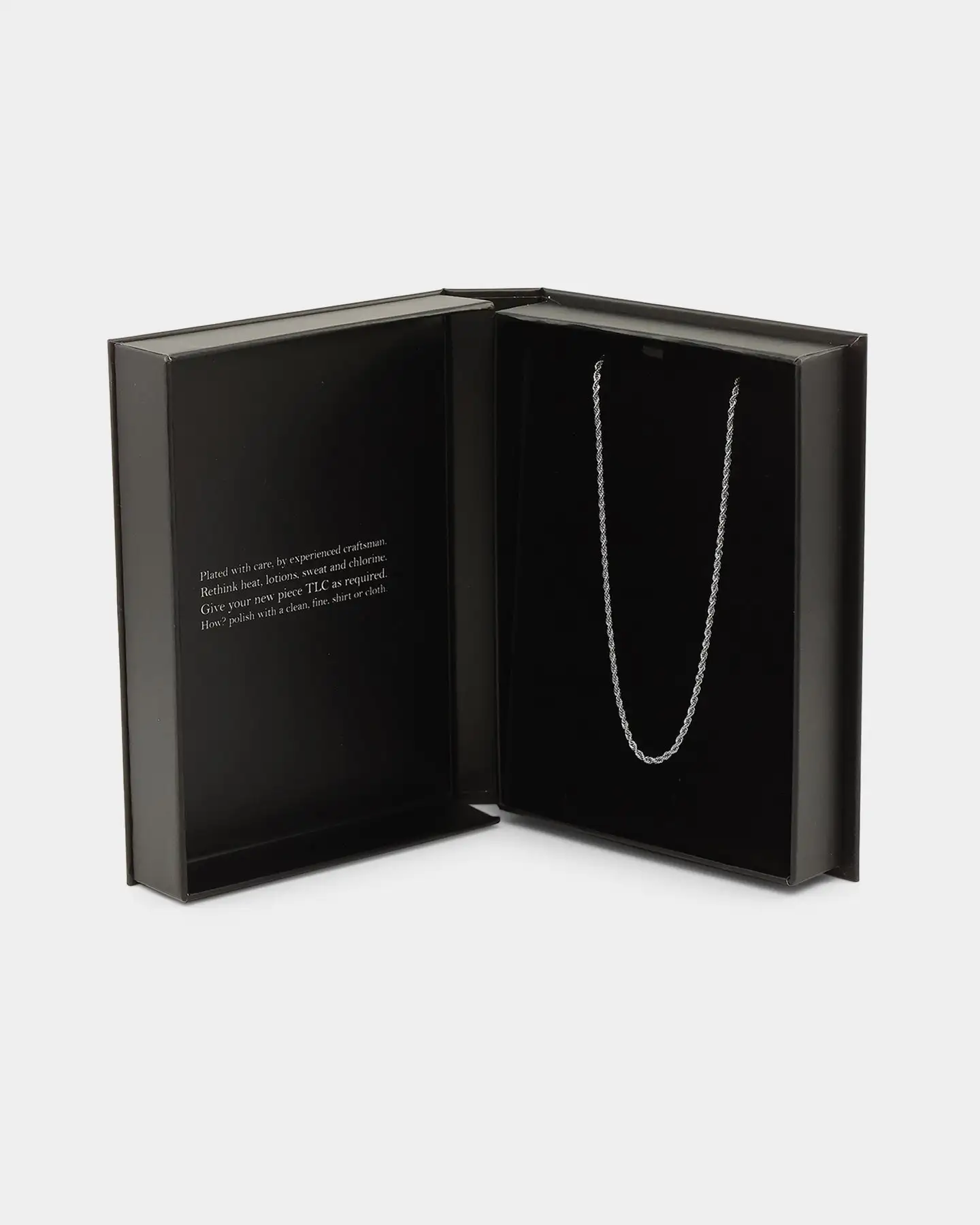 NXS 2mm Rope Necklace White Gold - Image 7