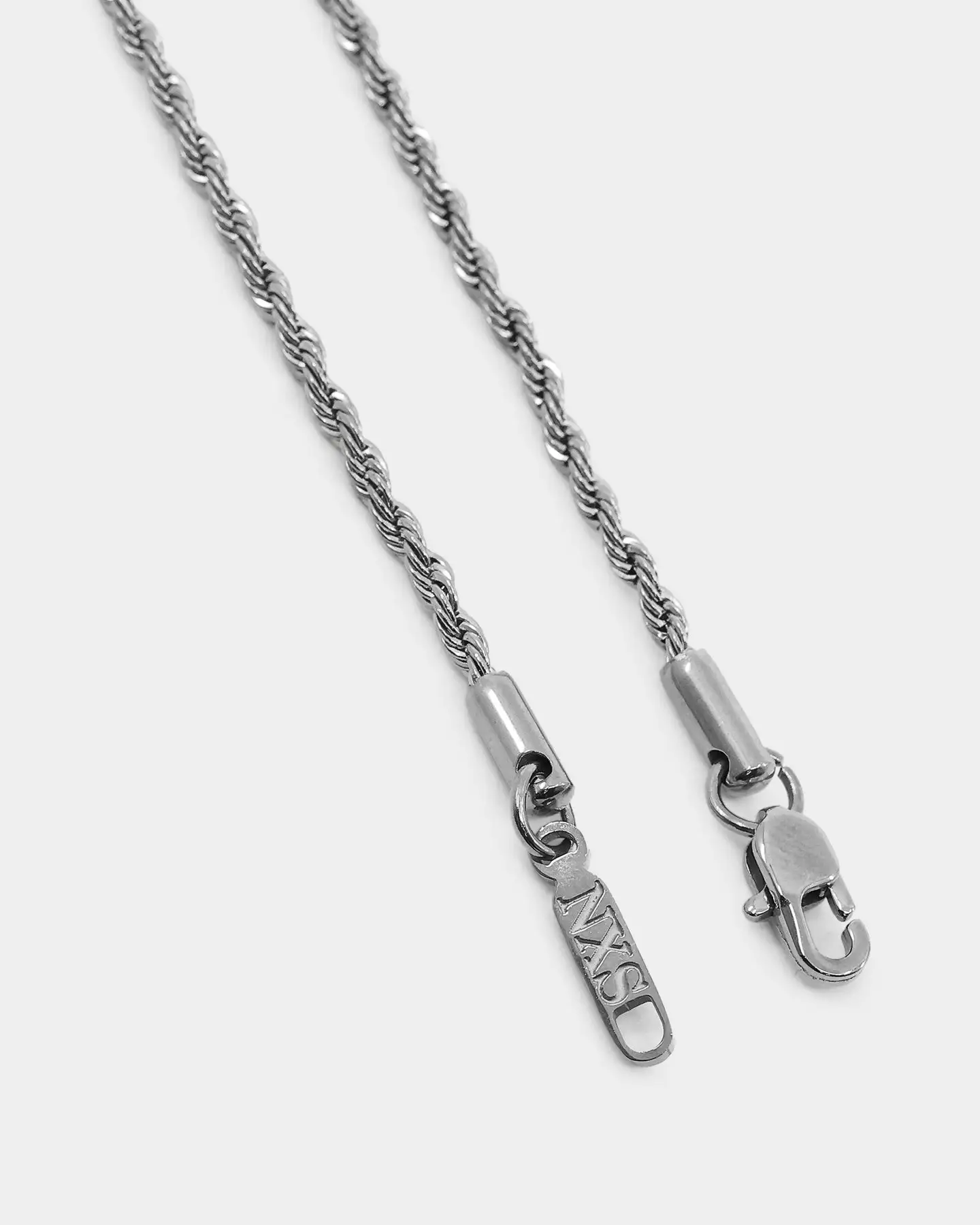NXS 2mm Rope Necklace White Gold - Image 9
