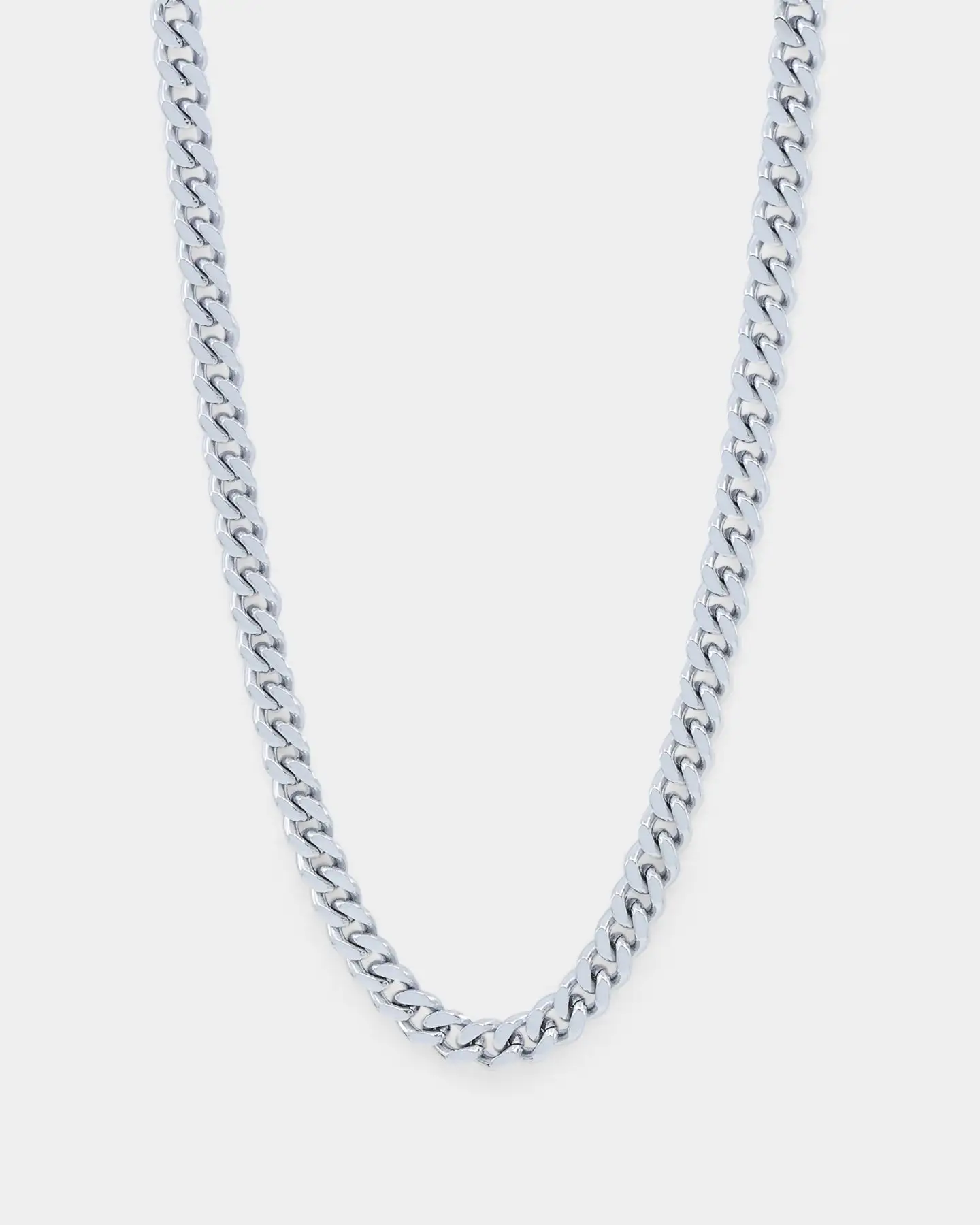 NXS 5mm Cuban Link Chain White Gold - Image 2