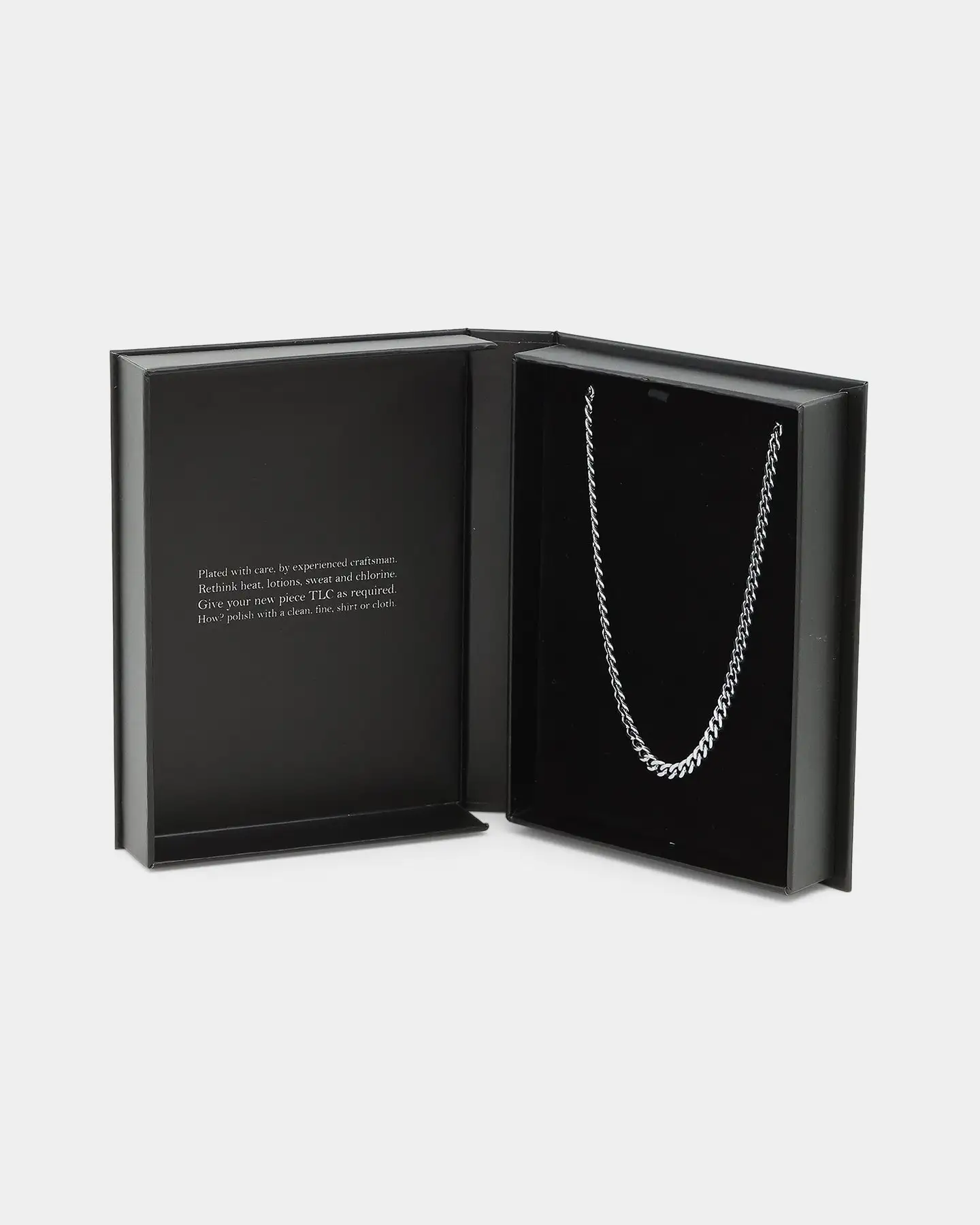 NXS 5mm Cuban Link Chain White Gold - Image 3