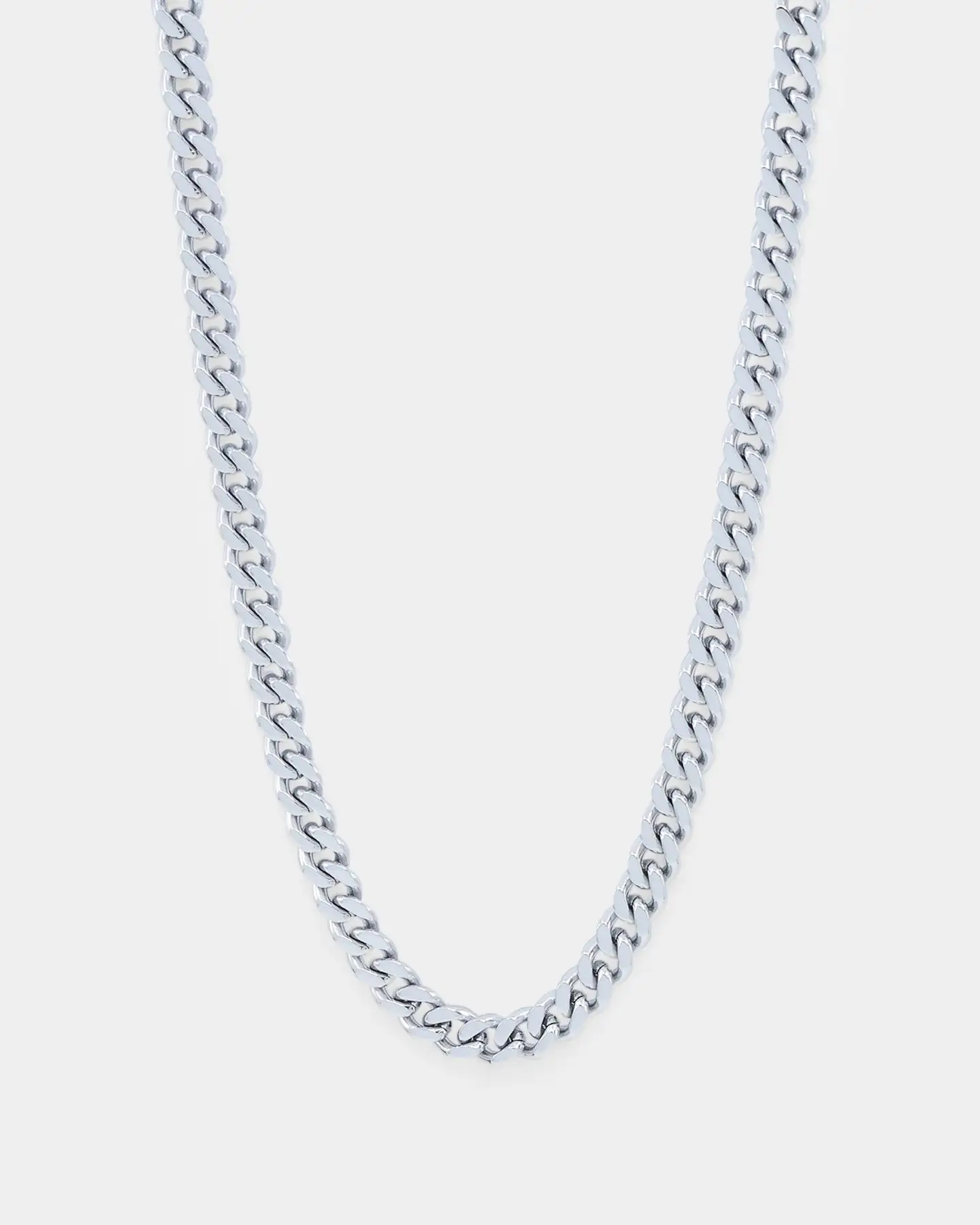 NXS 7mm Cuban Chain White Gold - Image 2