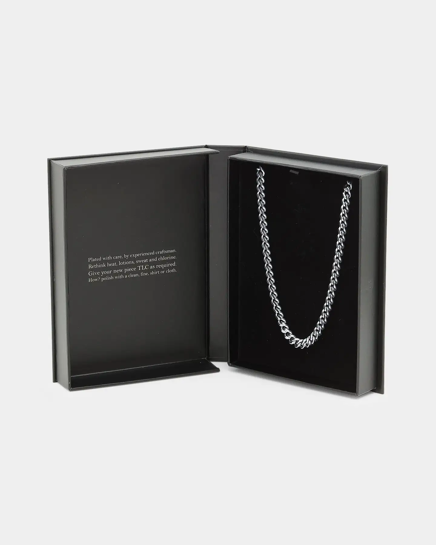 NXS 7mm Cuban Chain White Gold - Image 3