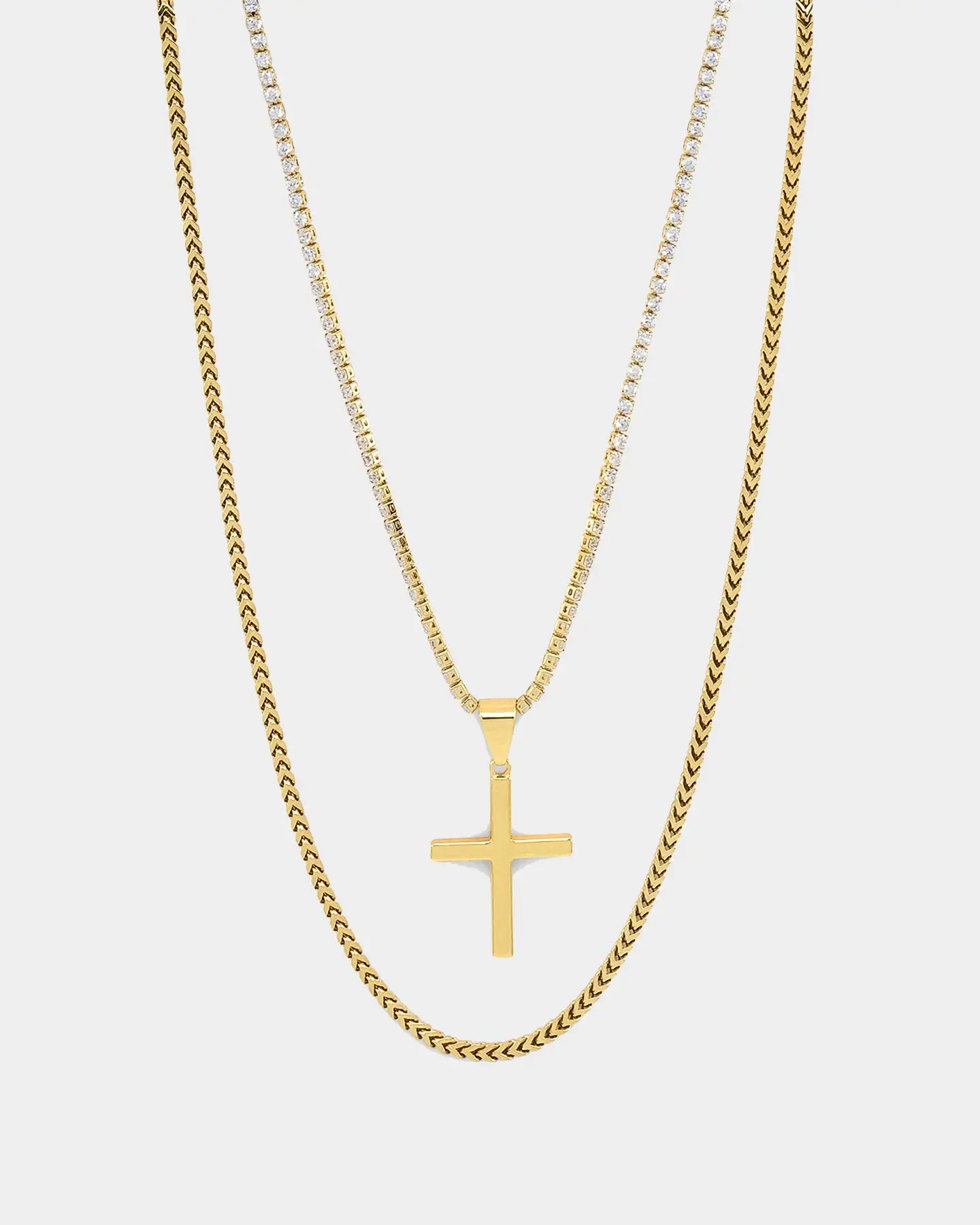 NXS Double Cross Chain Gold - Image 2