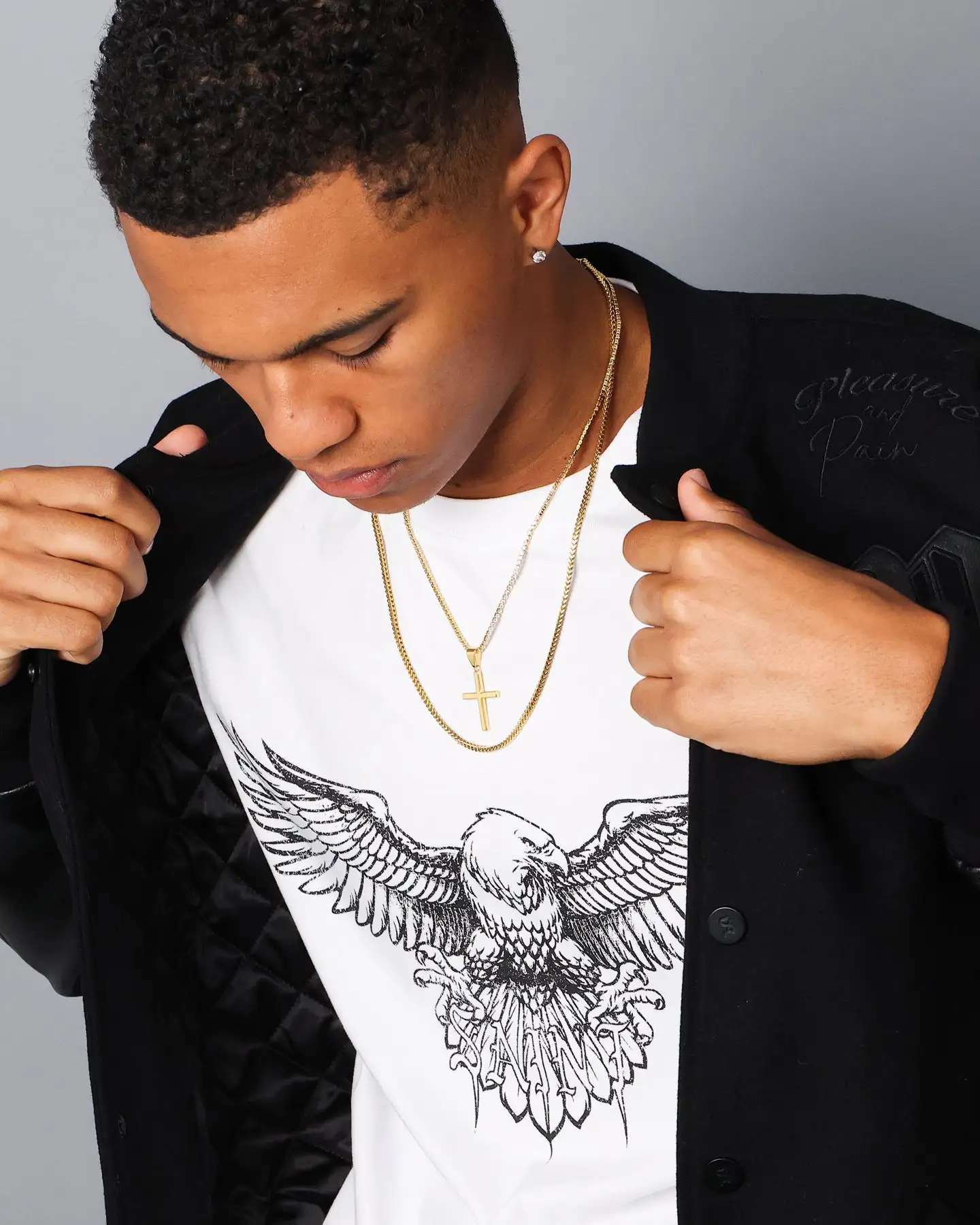 NXS Double Cross Chain Gold - Image 4