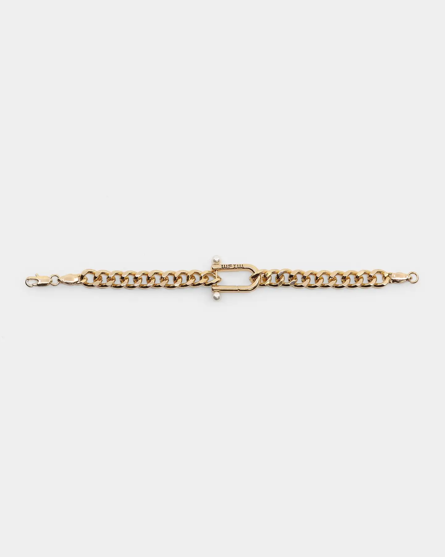Wild For The Weekend Pearl Clasp Bracelet Gold - Image 5