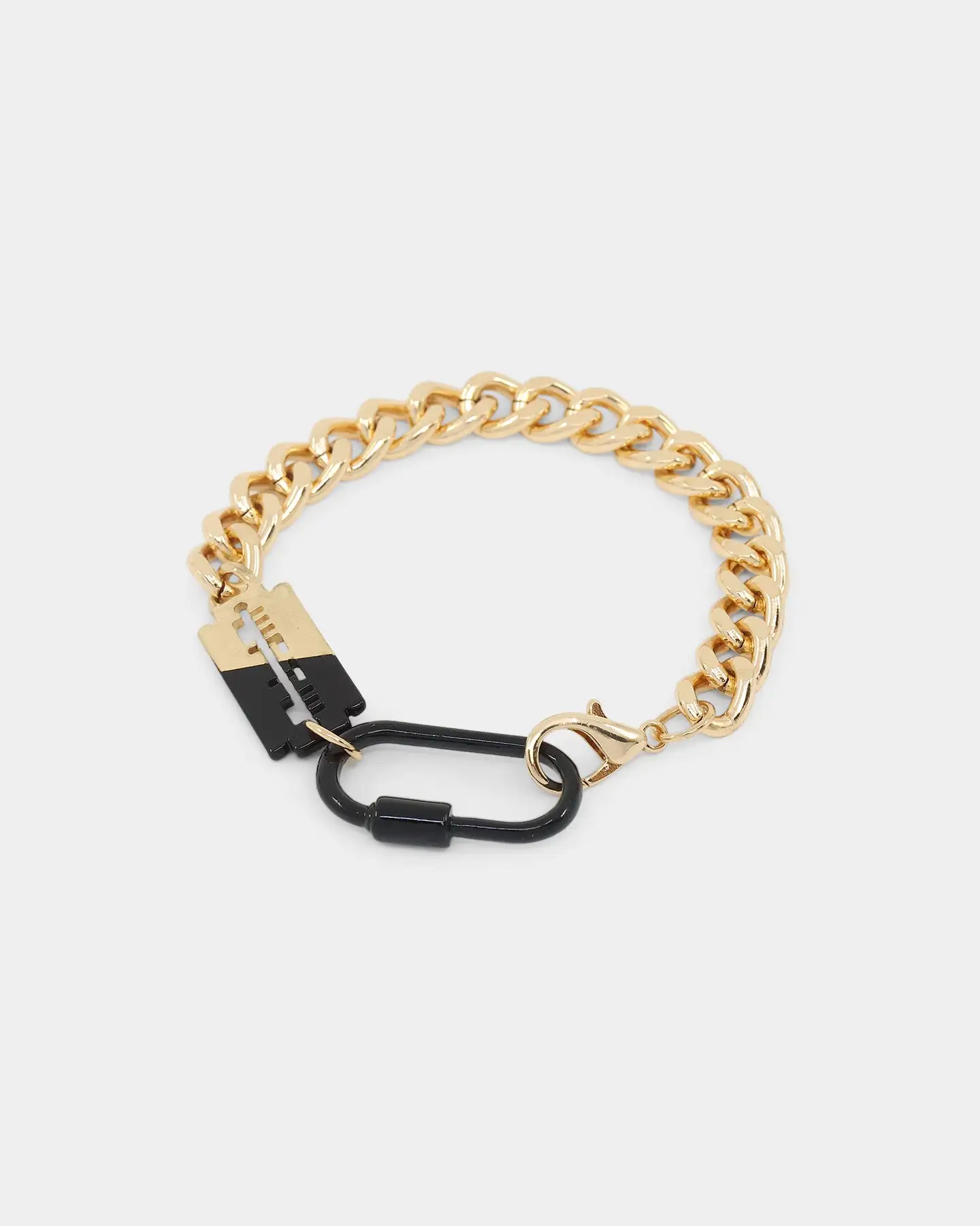 Wild For The Weekend Pop Punk Razor Chain Bracelet Gold - Image 2