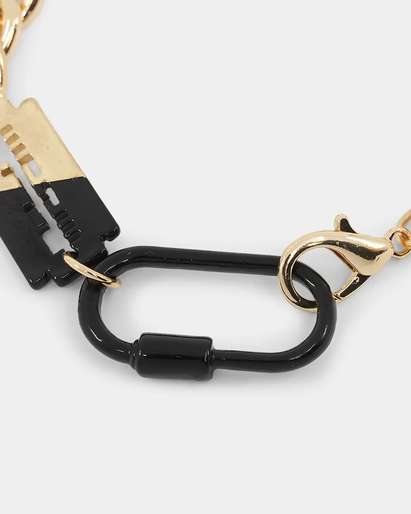 Wild For The Weekend Pop Punk Razor Chain Bracelet Gold - Image 4