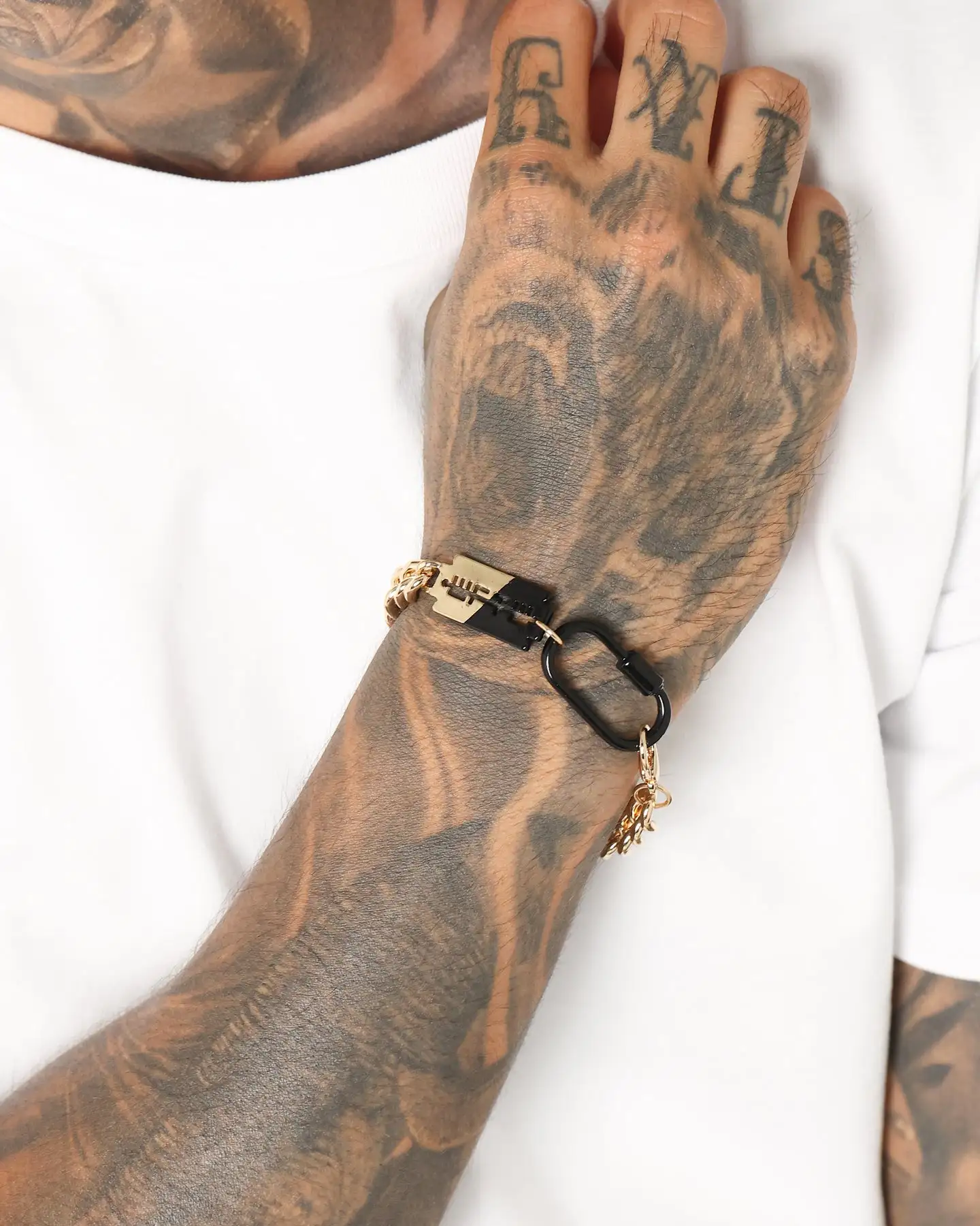 Wild For The Weekend Pop Punk Razor Chain Bracelet Gold