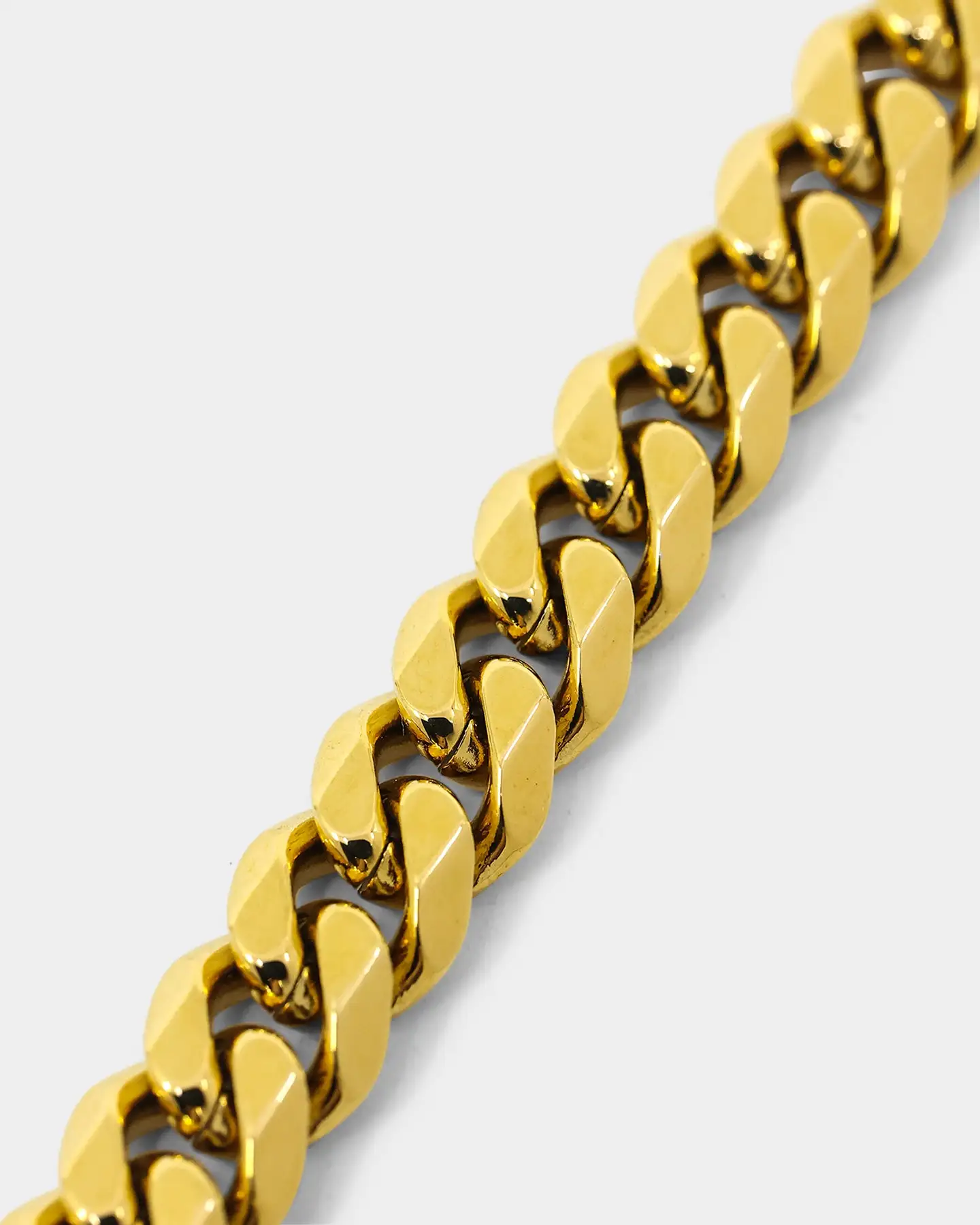 NXS 10mm Cuban Link Bracelet Gold - Image 5