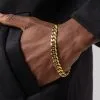 NXS 10mm Cuban Link Bracelet Gold