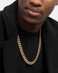 NXS 12mm Diamond Cuban Link Chain Iced Gold